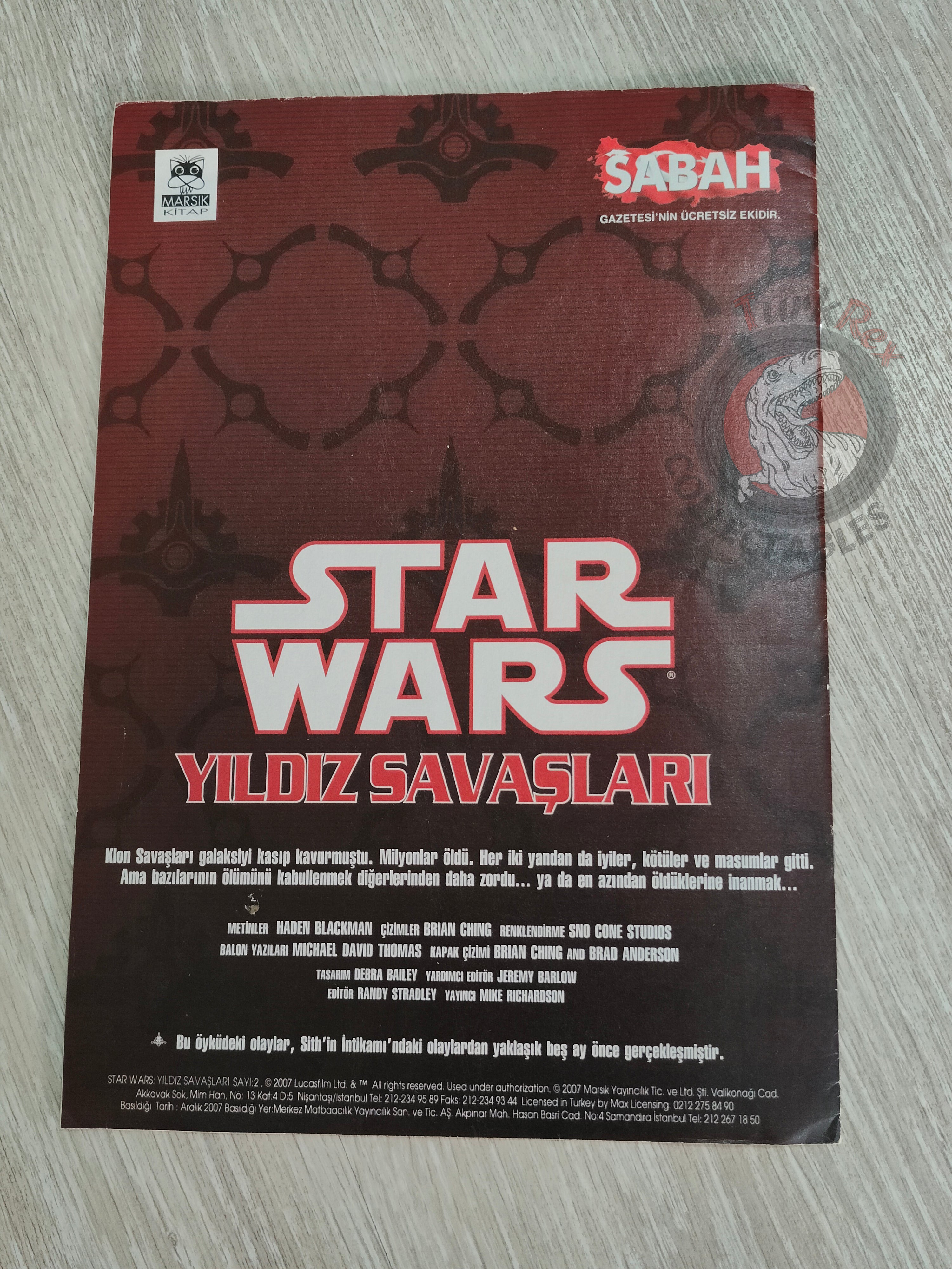 Star Wars: Obsession #2 2007 Turkish Comic Turkey Newspaper Giveaway