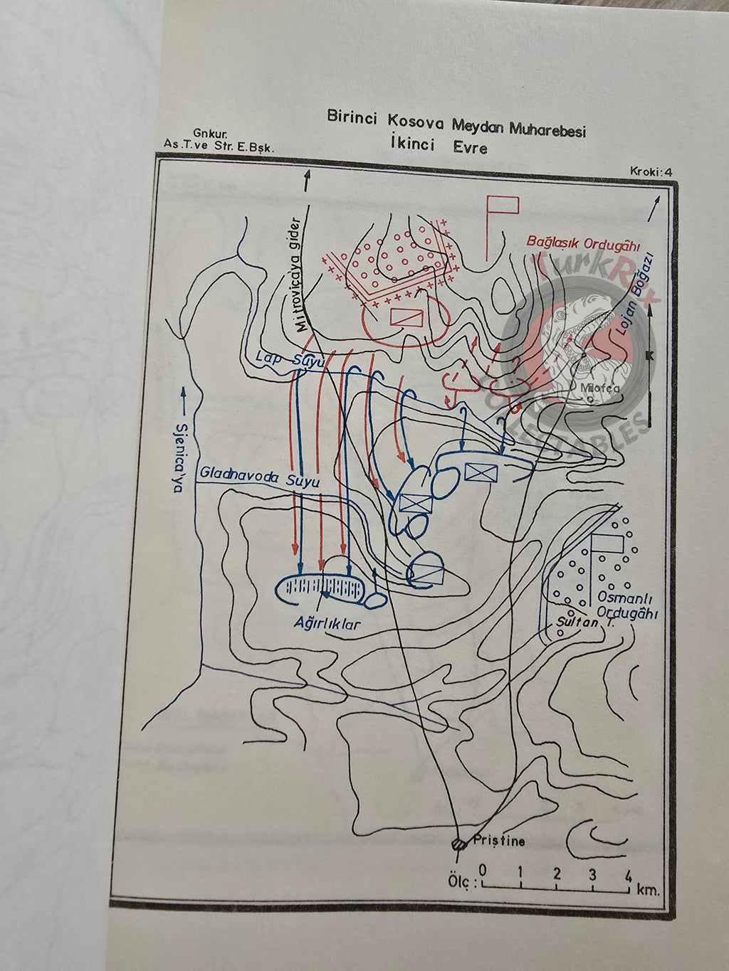 First Battle of Kosovo 1389 1980 Turkish Book Military Ottoman Empire Maps Sultan Murad I