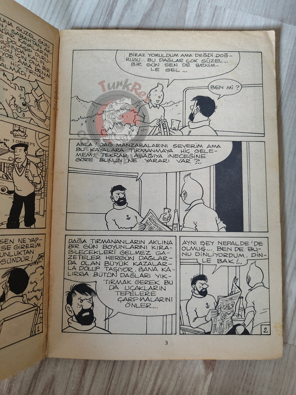 Tintin – Tintin in Tibet early 1980s Turkish Edition Comic Turkey