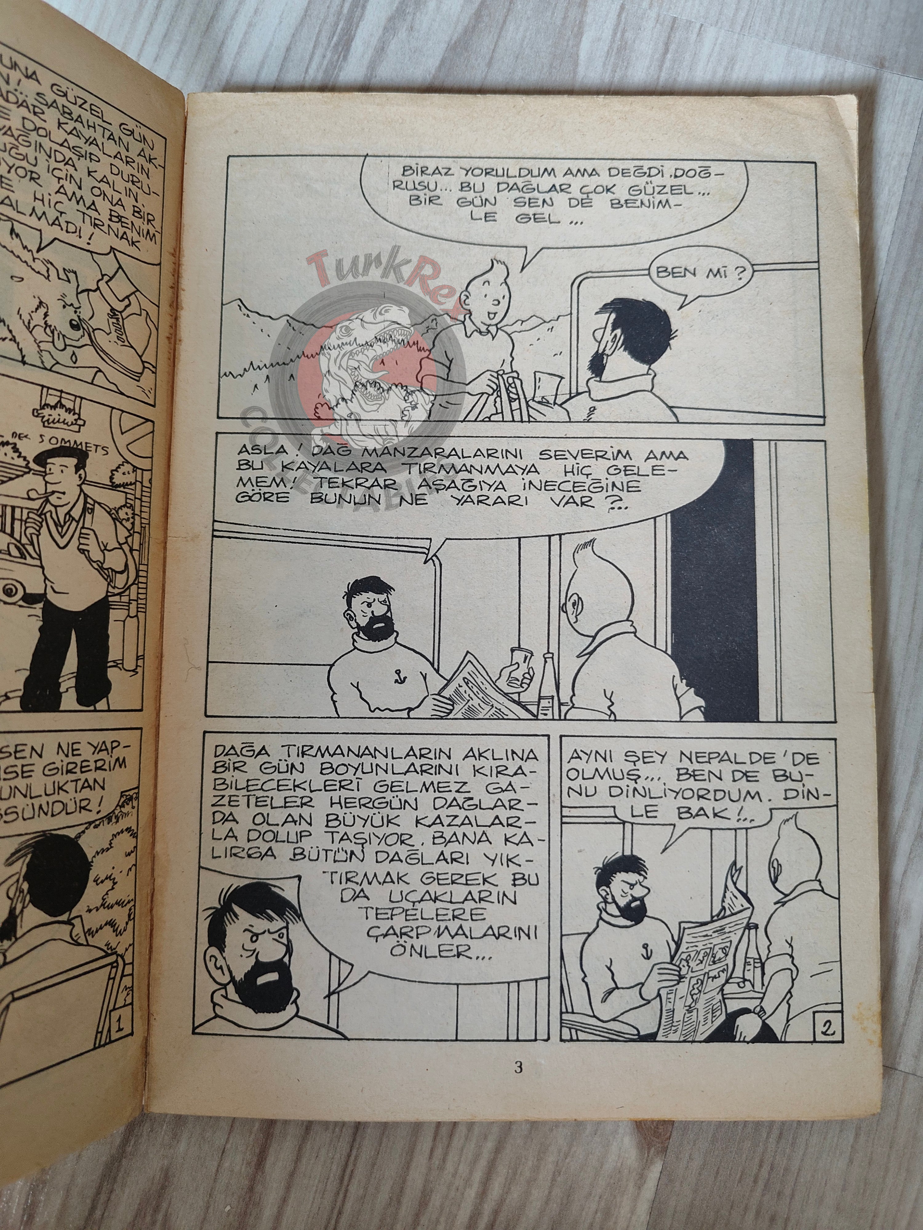 Tintin – Tintin in Tibet early 1980s Turkish Edition Comic Turkey