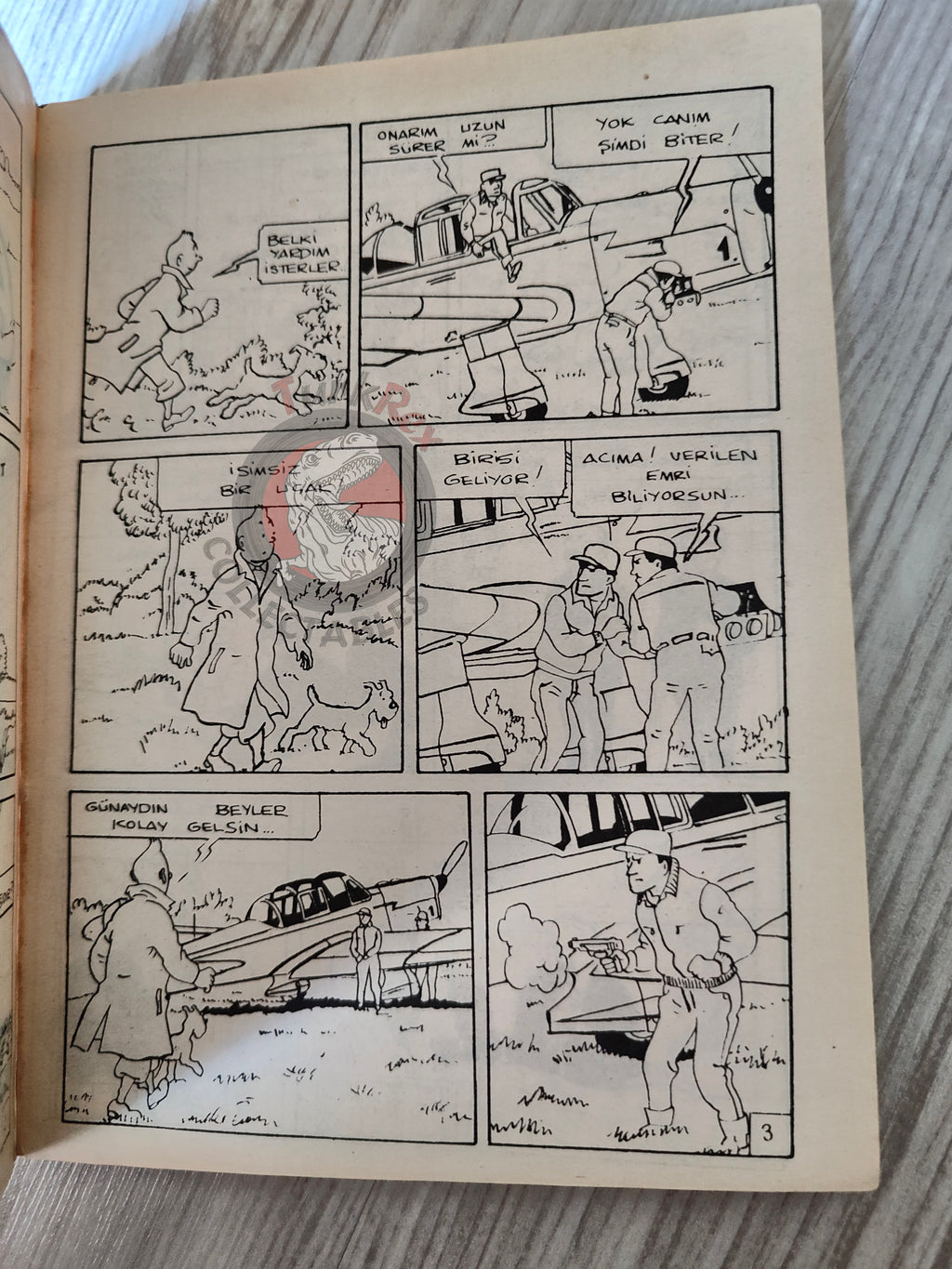 Tintin – The Black Island mid 1980s Turkish Edition Comic Turkey 2