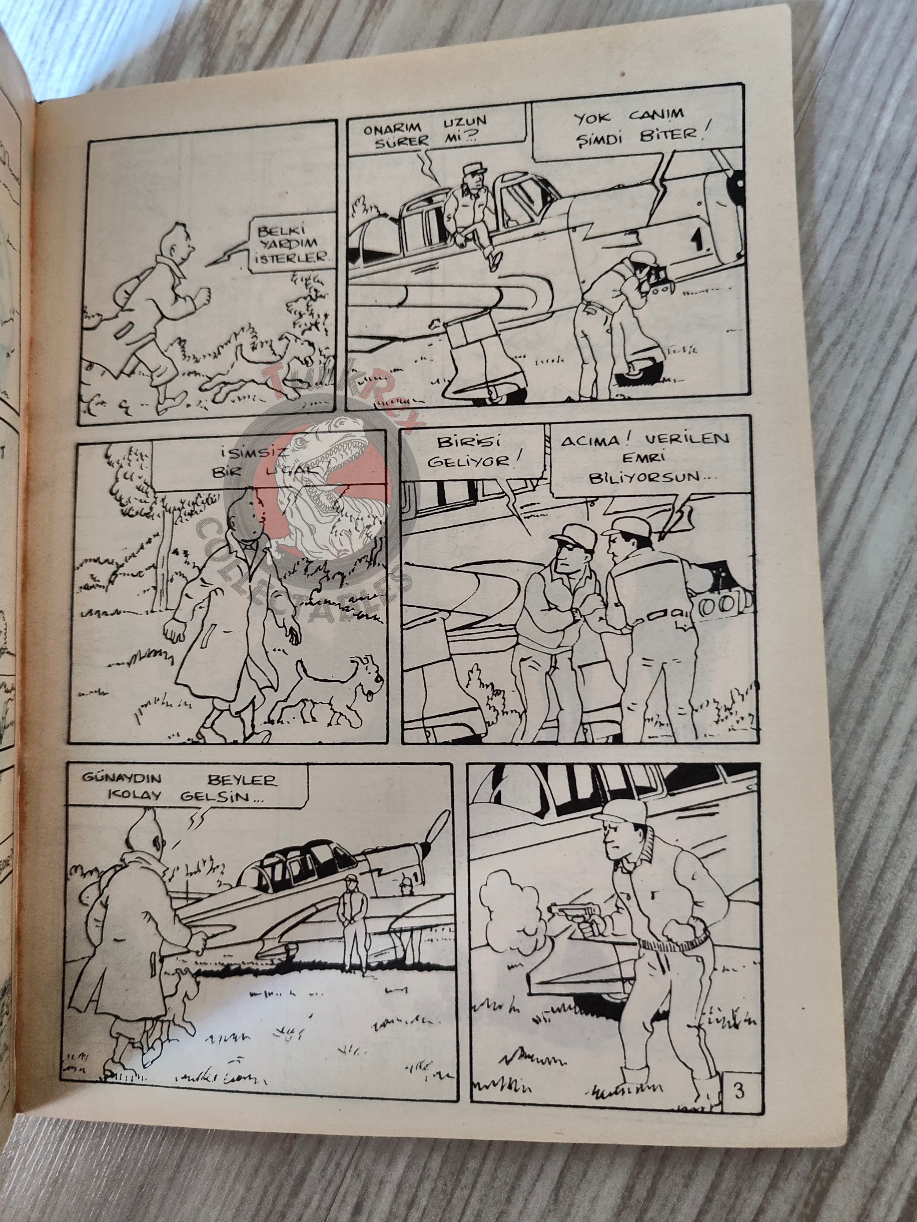 Tintin – The Black Island mid 1980s Turkish Edition Comic Turkey 2