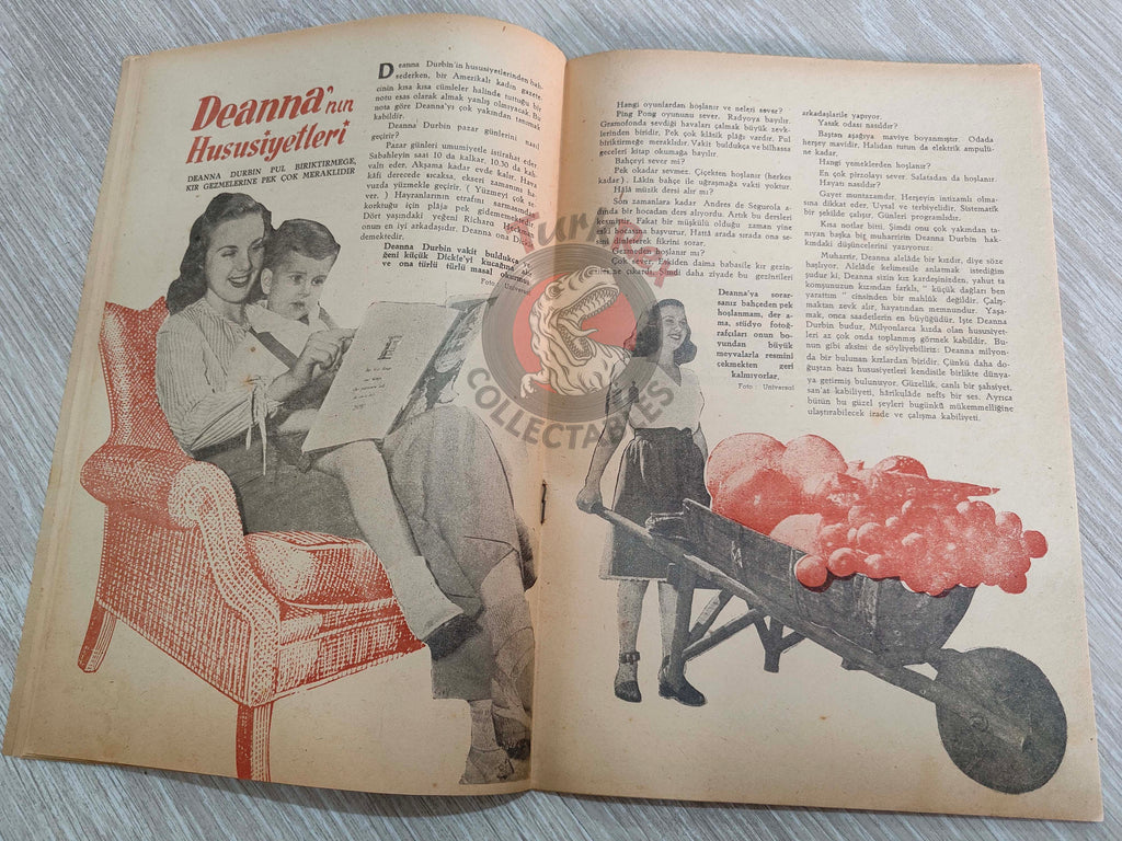Yıldız 1945 Joan Bennett Turkish Mag Turkey Hollywood Deanna Durbin Olivia de Havilland Peggy Ryan