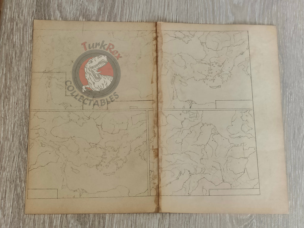 Ottoman 1913 Historical Map of the Balkans, Roman Empire, and Western Europe Middle East
