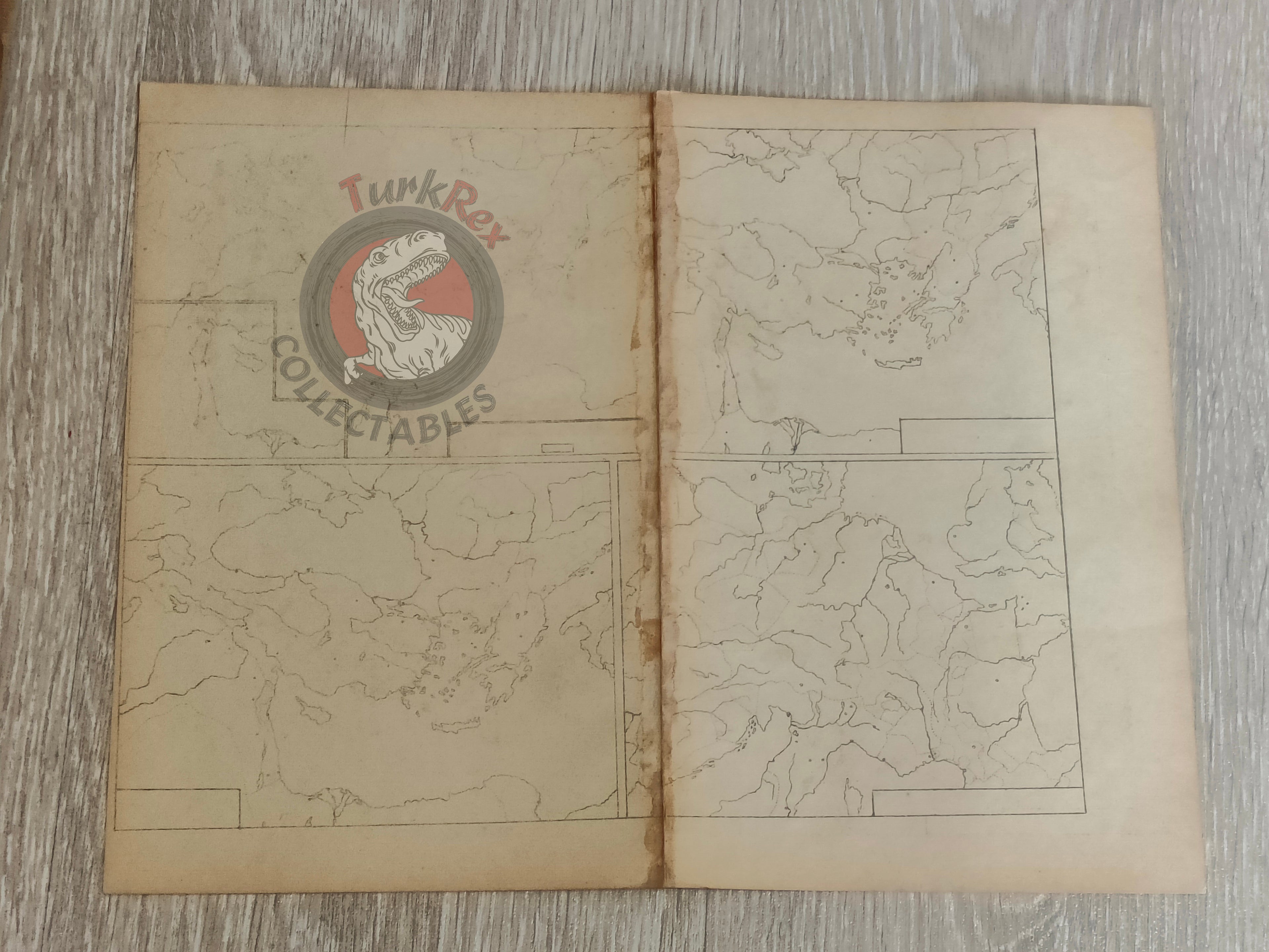 Ottoman 1913 Historical Map of the Balkans, Roman Empire, and Western Europe Middle East