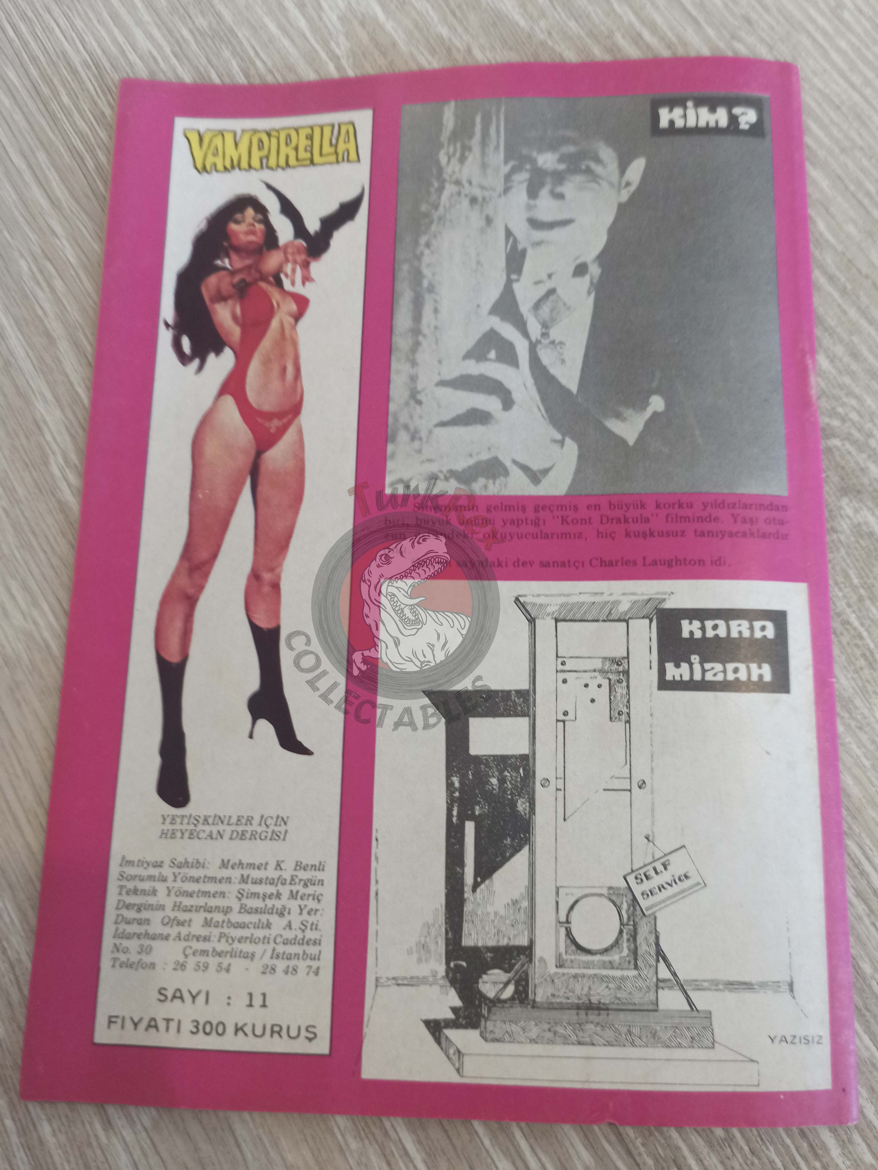 Vampirella #11 1976 Turkish Comic Turkey Warren Publishing cover #37 #19 Morbius