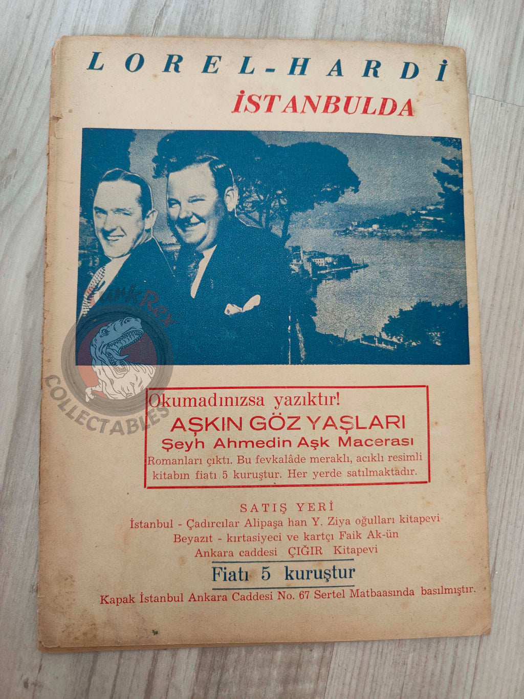 Laurel & Hardy in Istanbul 1939 1st Turkish Book Turkey