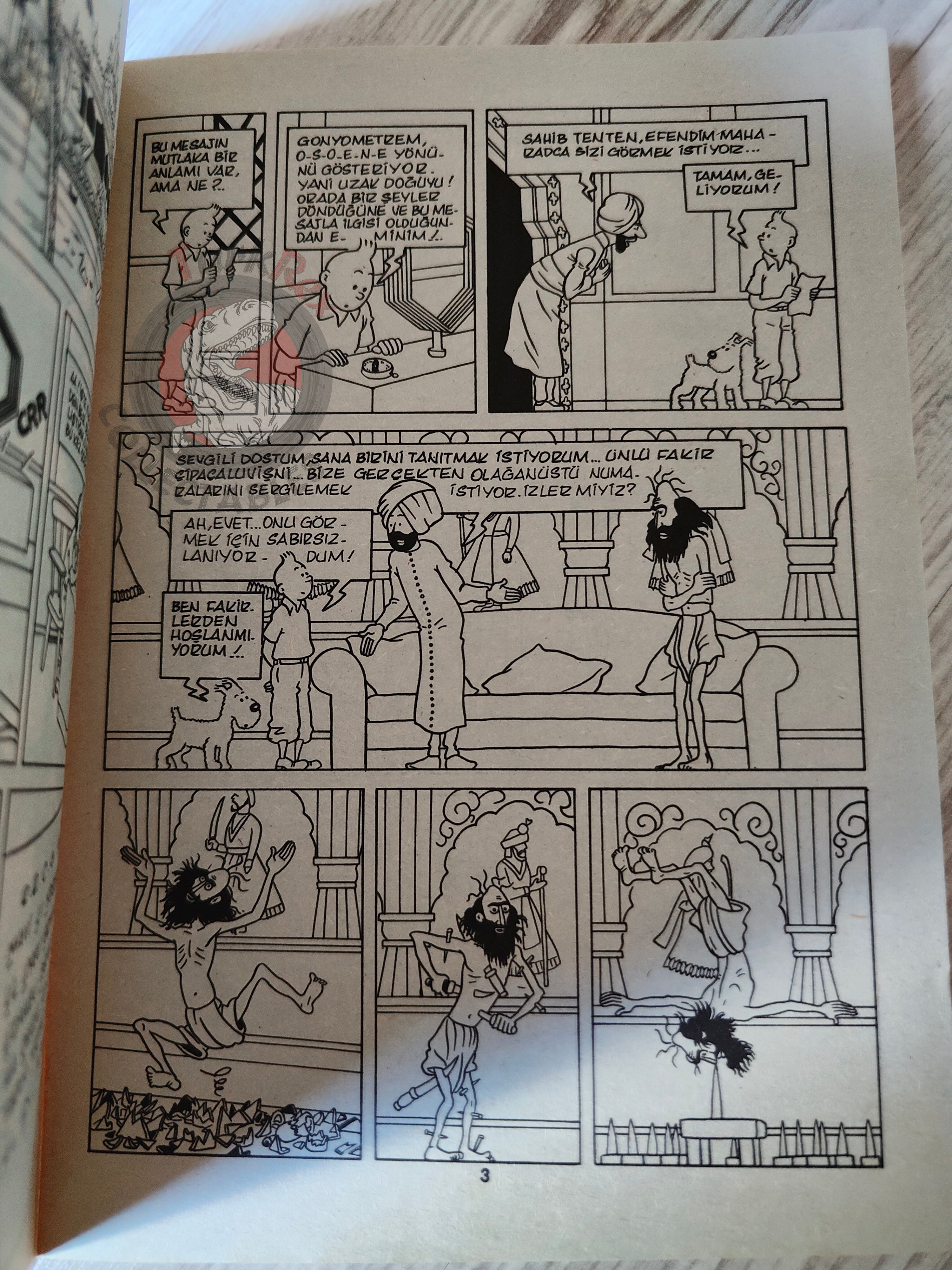 Tintin – The Blue Lotus mid 1980s Turkish Edition Comic Turkey 1