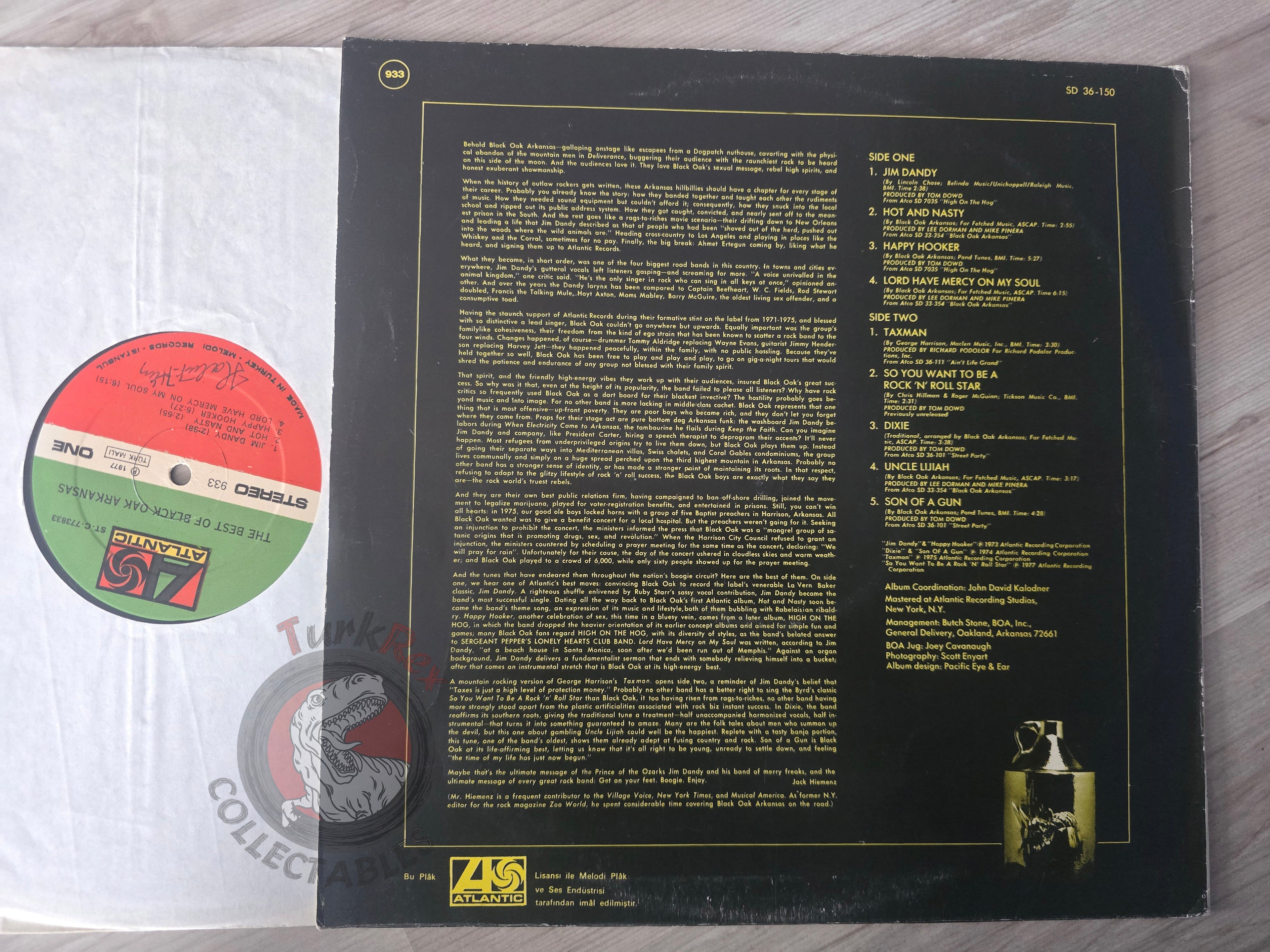 Black Oak Arkansas – The Best Of Black Oak Arkansas Turkish Pressing Vinyl Turkey Edition