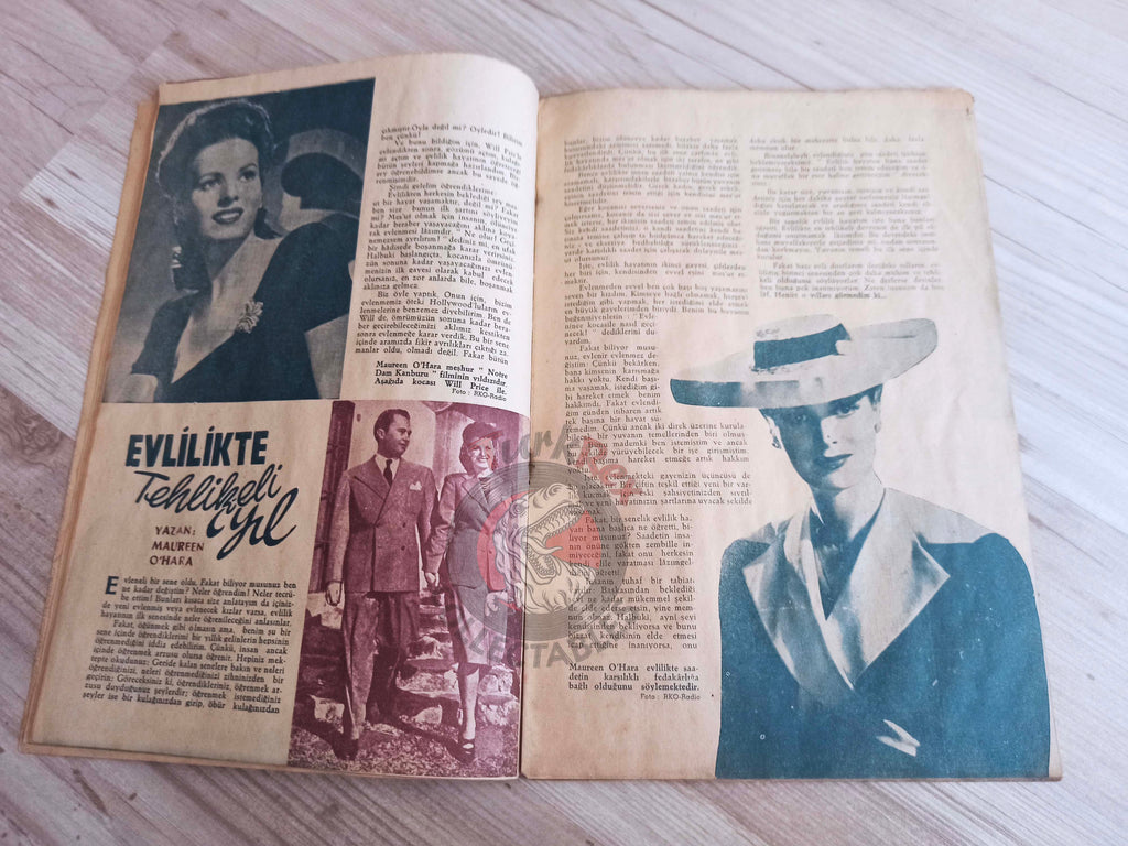 Yıldız 1944 Hedy Lamarr Turkish Mag Turkey Hollywood Betty Grable Claudette Colbert Jane Withers