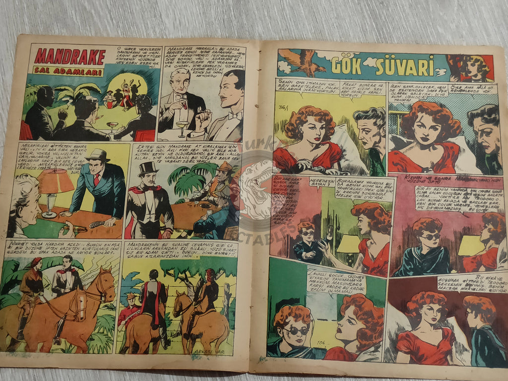 Binbir Roman #106 1950 Victor Hugo 93 - Mandrake Turkish Comic Mag Turkey