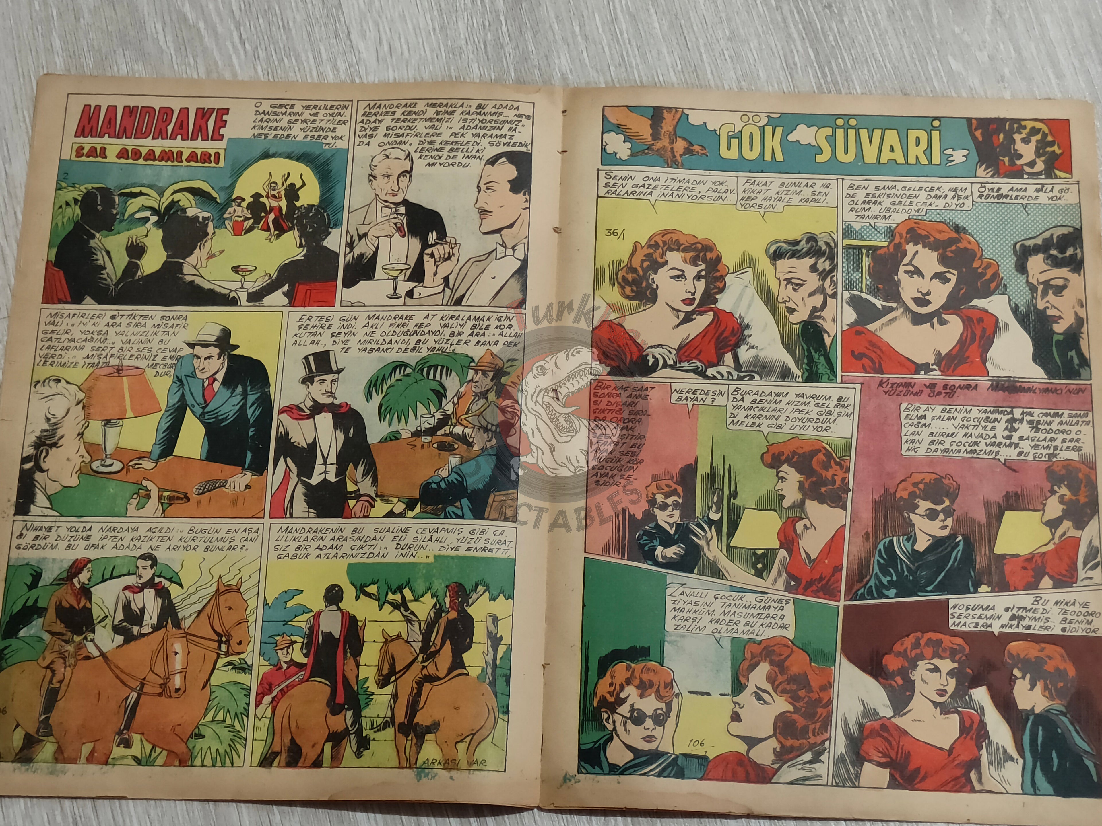 Binbir Roman #106 1950 Victor Hugo 93 - Mandrake Turkish Comic Mag Turkey