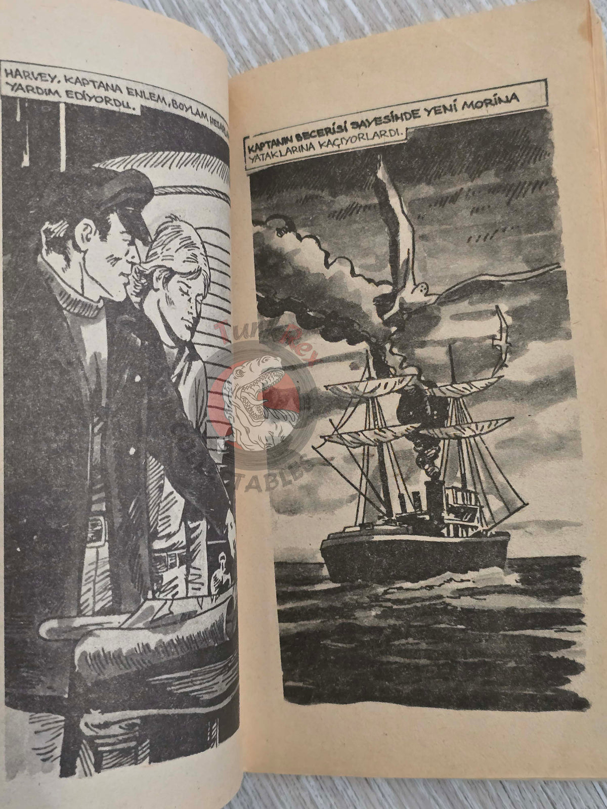 Rudyard Kipling – Captains Courageous 1980s Turkish Book Turkey  Illustrated