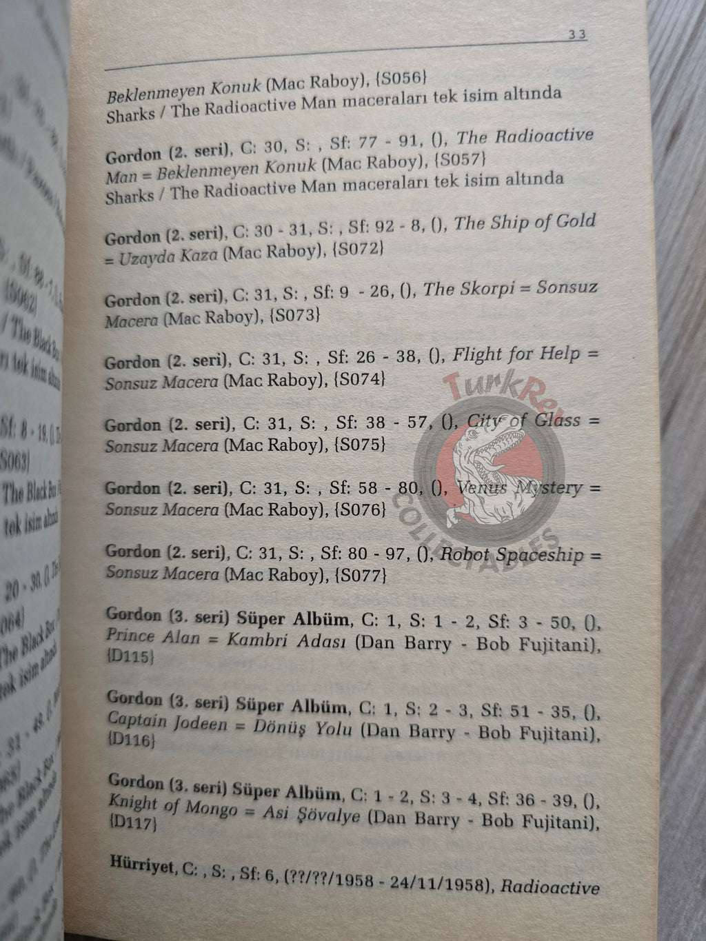 Flash Gordon – List of Adventures Published in Turkey Turkish Book