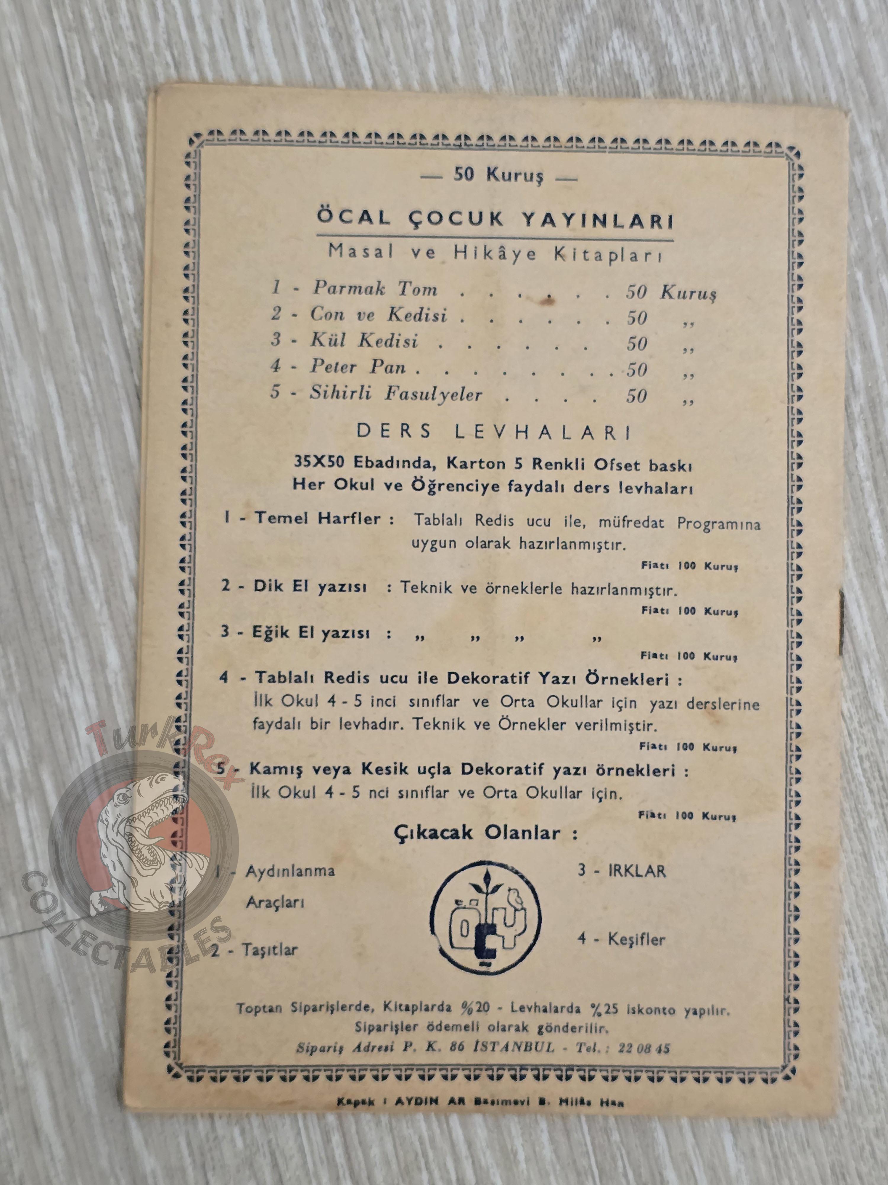 Grimm Brothers – Cinderella 1958 Turkish Book Turkey Illustrated