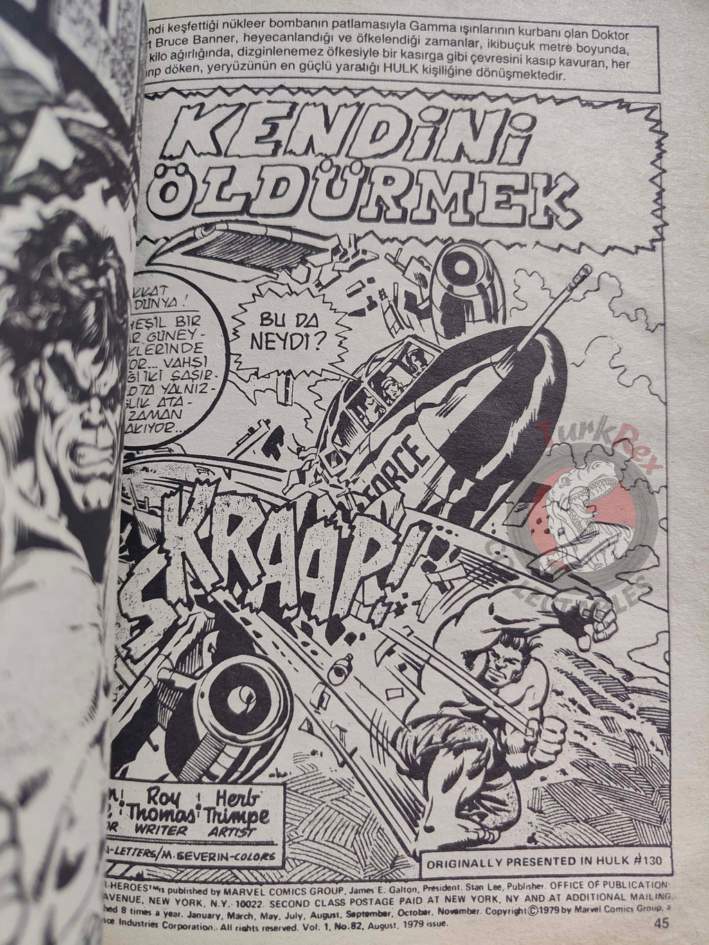Hulk #9 1988 Turkish Comic Turkey cover #18 #130