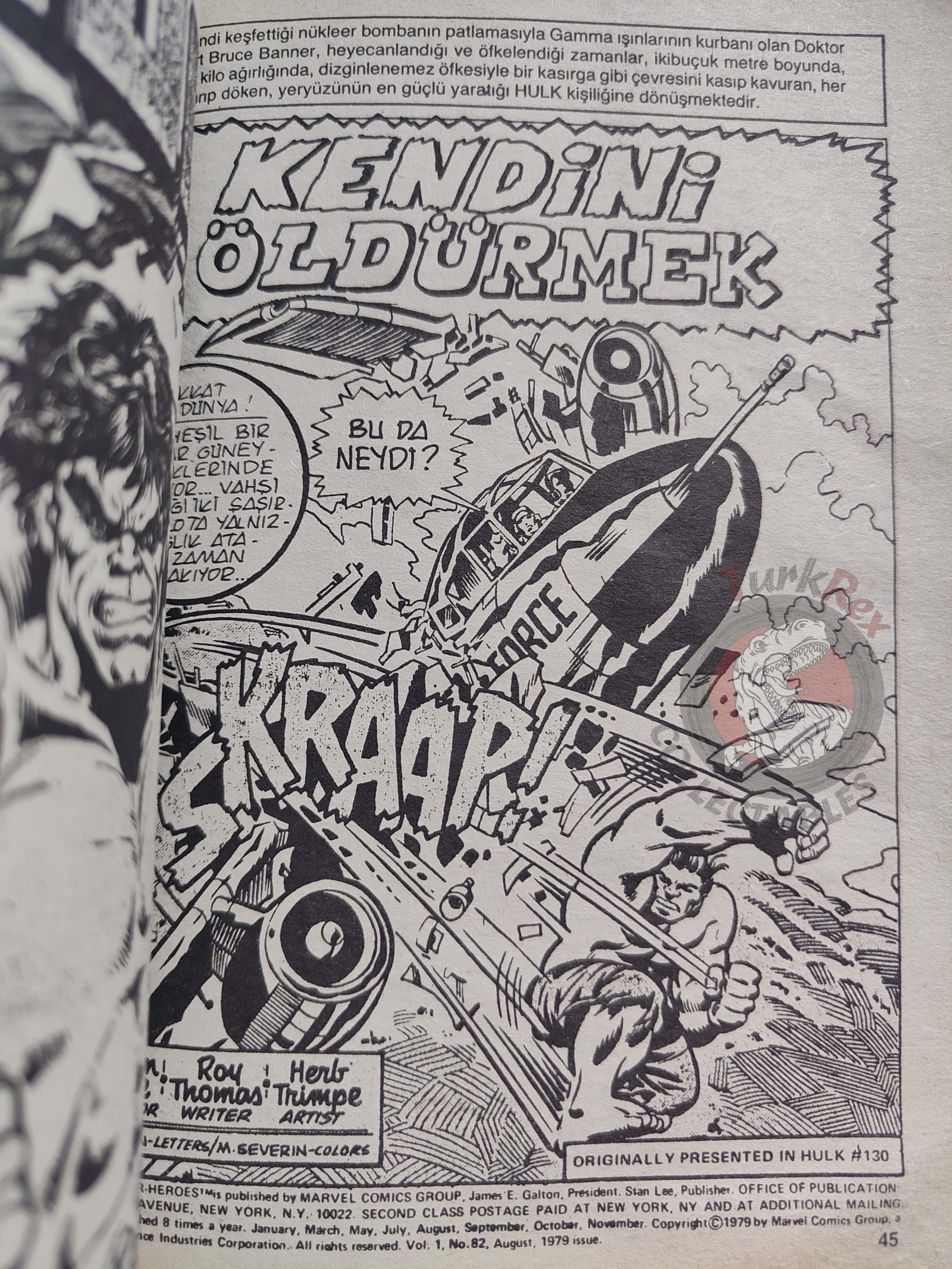 Hulk #9 1988 Turkish Comic Turkey cover #18 #130