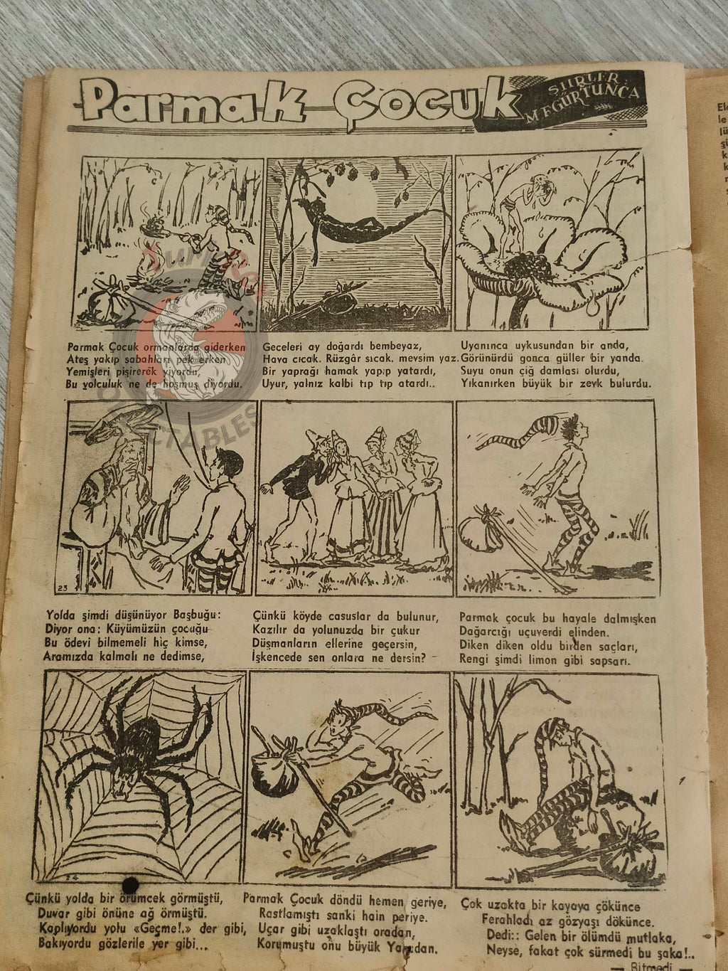Afacan Çocuk Gözü #8 1945 Turkish Comic Turkey Tom Thumb Nibelungen treasure