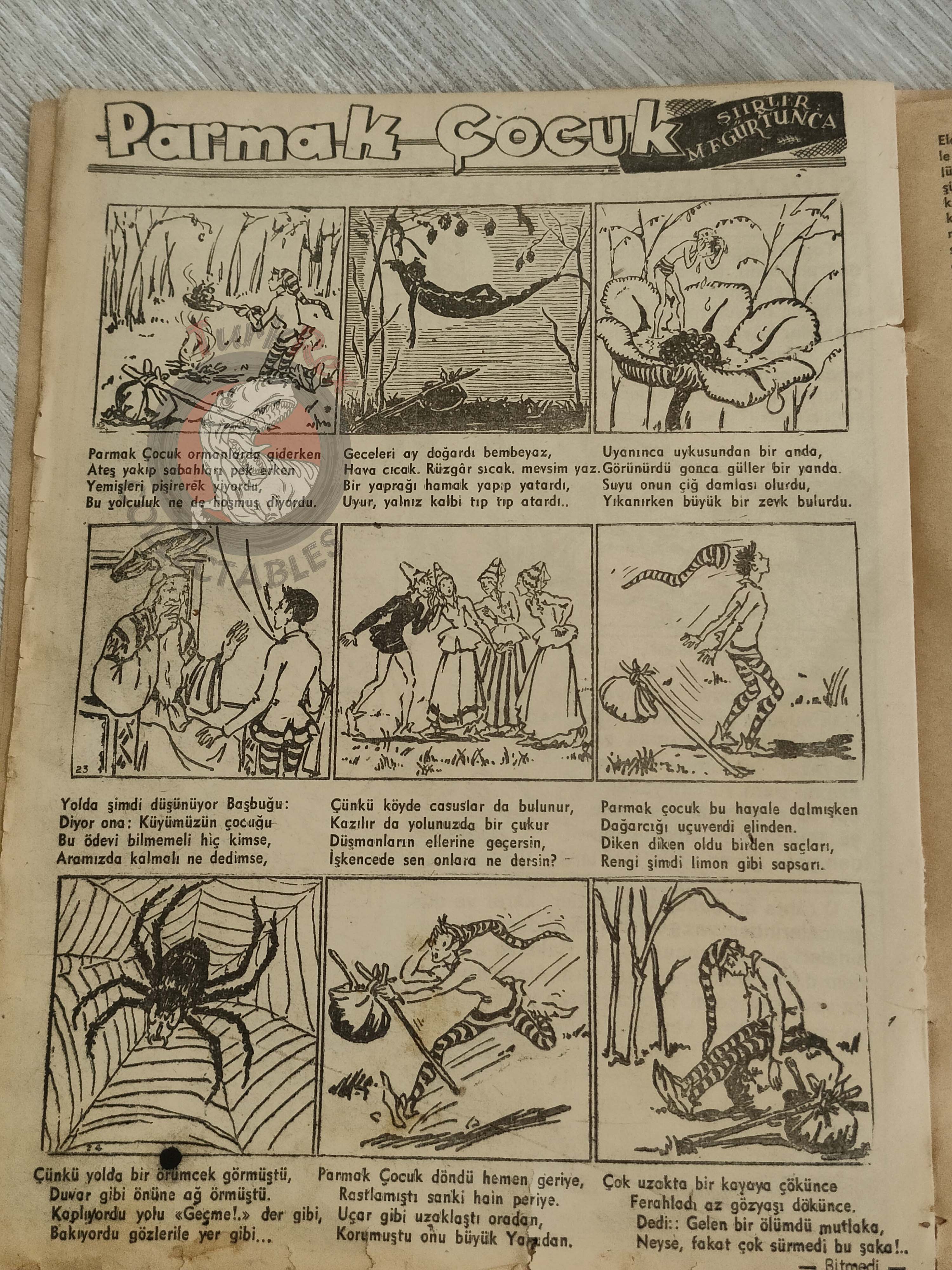 Afacan Çocuk Gözü #8 1945 Turkish Comic Turkey Tom Thumb Nibelungen treasure