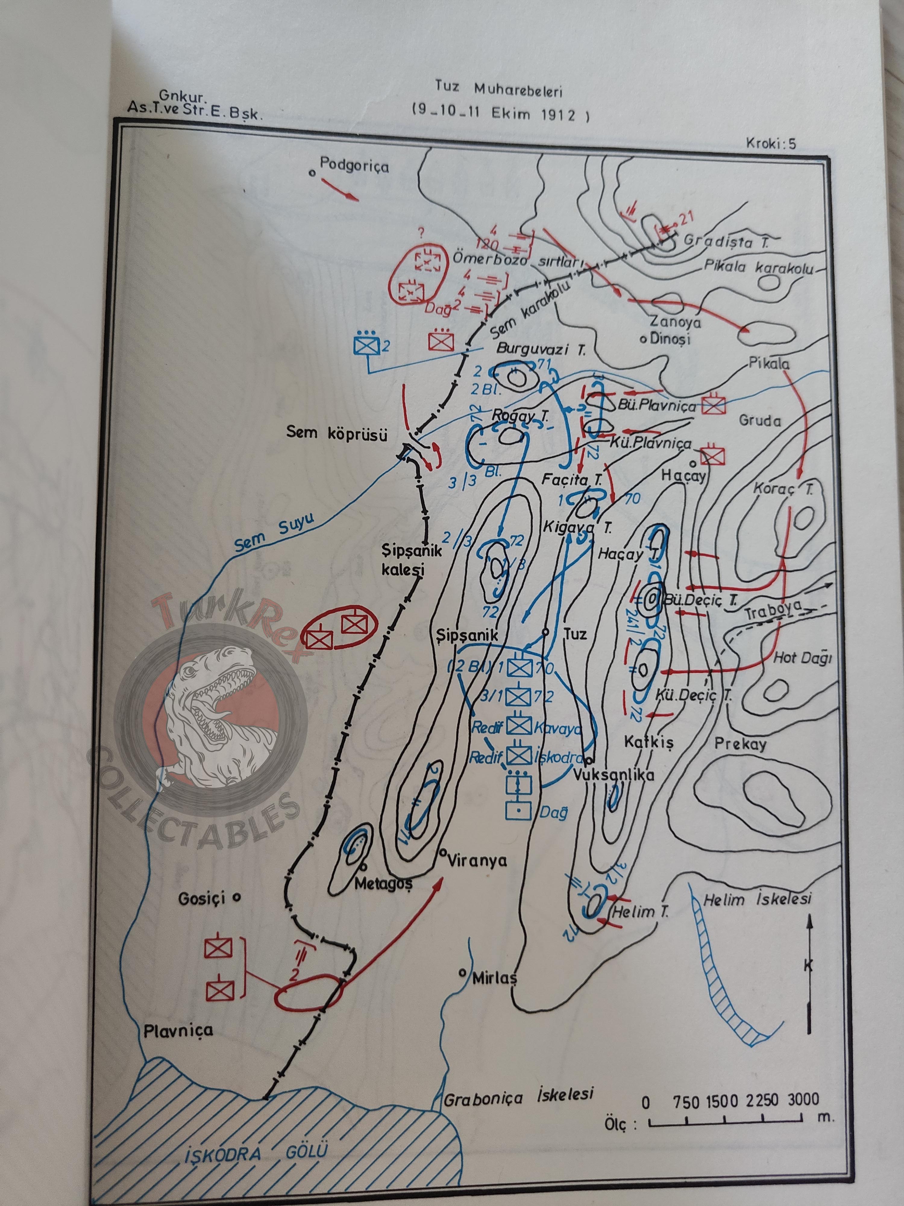 Balkan War Western Army Montenegro Front 1980 Turkish Book Military Ottoman Empire Maps