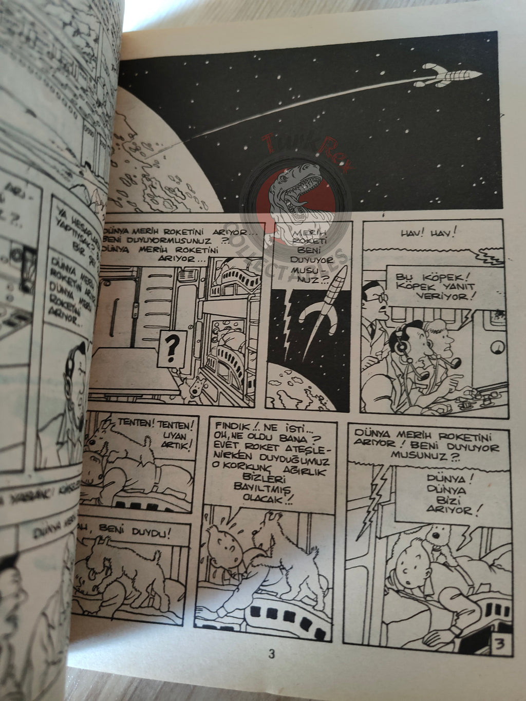 Tintin – Explorers on the Moon mid 1980s Turkish Edition Comic Turkey 1