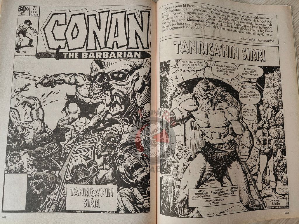 Conan The Barbarian #4 2001 Turkish Comic Turkey #69 #70 #71