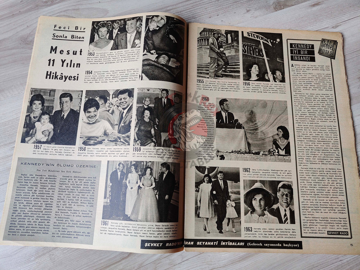 Hayat 1963 John F. Kennedy Assassination Turkish Mag Turkey Jacqueline Kennedy