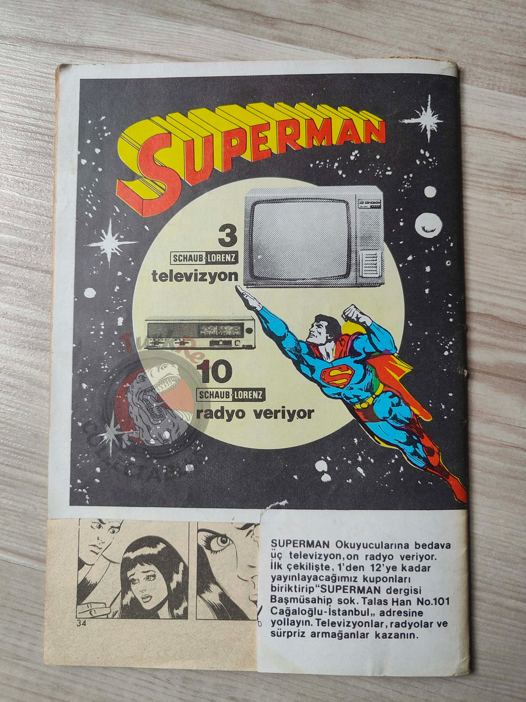 Superman #8 1980 Turkish Comic Turkey #331 Superboy #232 Fuss Pot Norman Mansbridge
