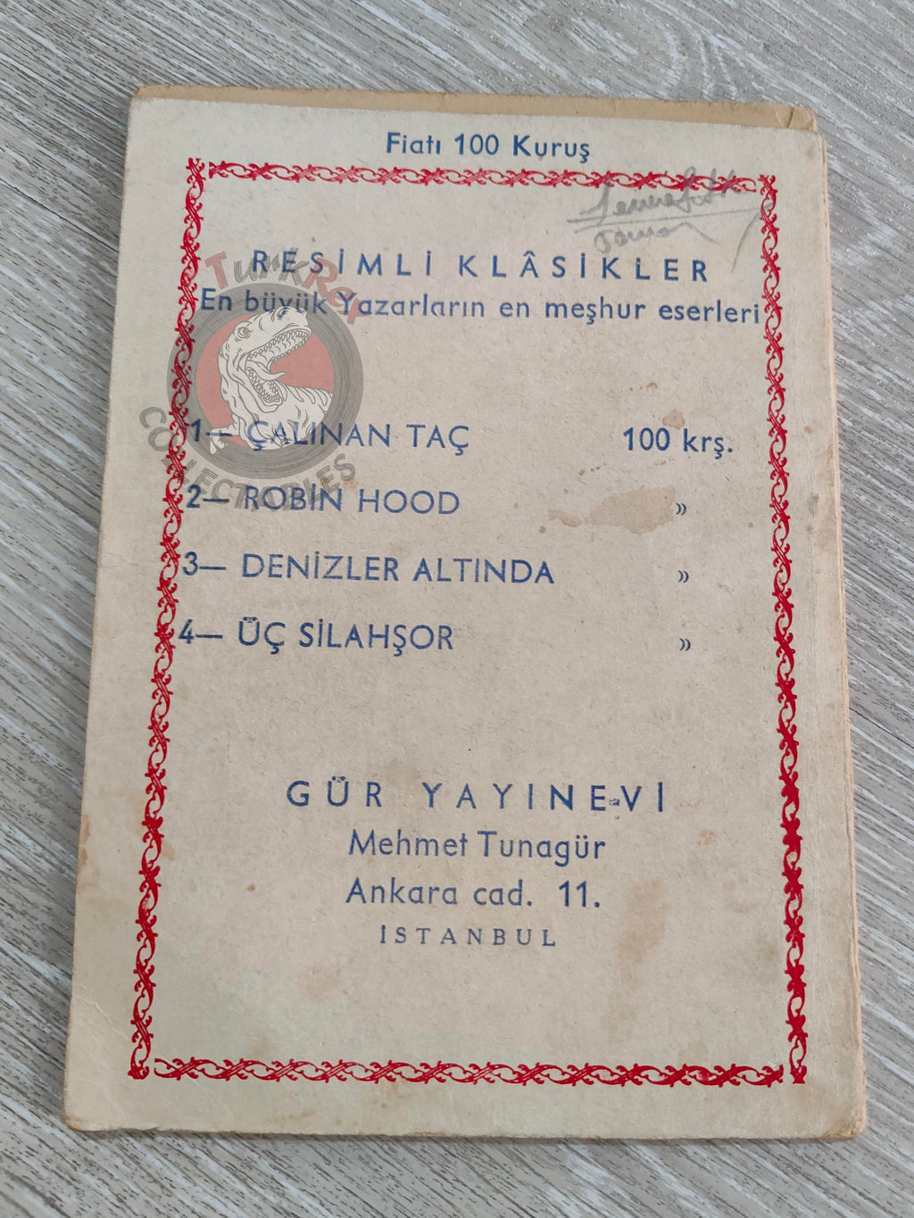 Robin Hood 1962 Turkish Comic Turkey Classics Illustrated