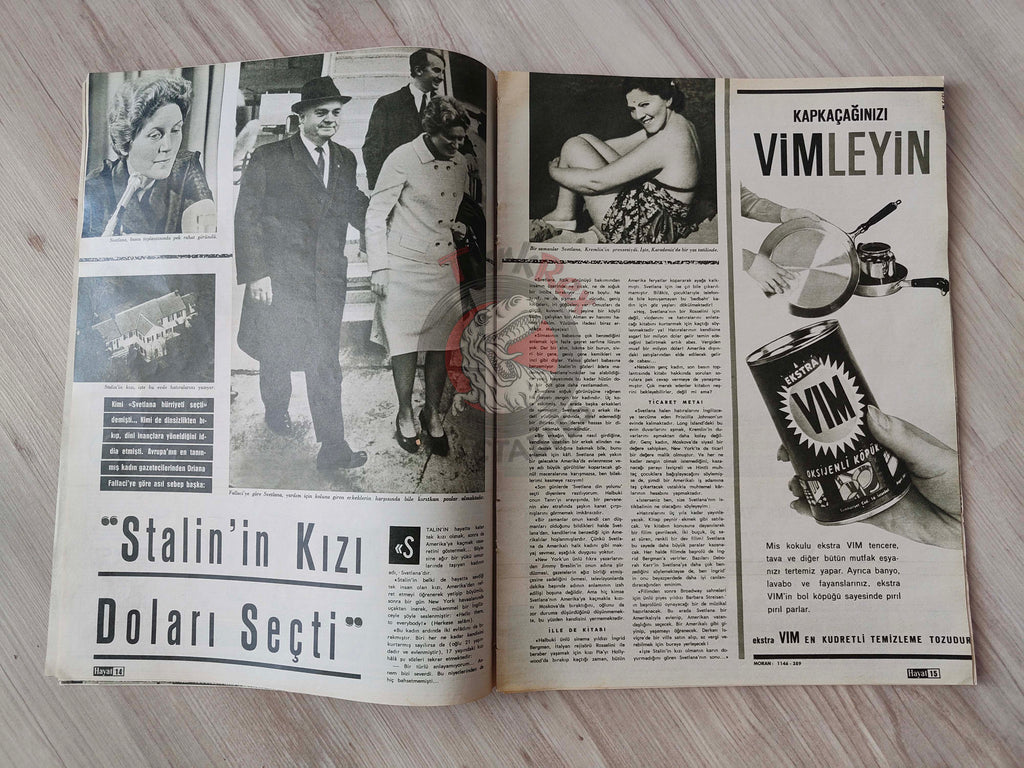 Hayat 1967 The Shah of Iran Turkish Mag Turkey Mohammad Reza Pahlavi Stalin’s Daughter King Faisal of Saudi Arabia