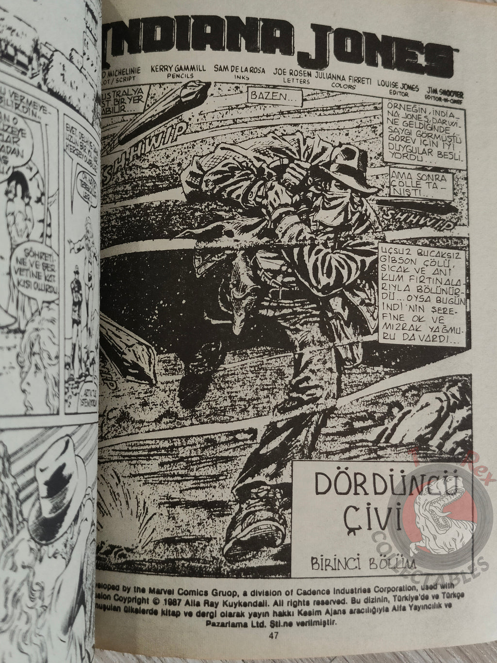 Red Sonja #9 1987 Turkish Comic Turkey Cover #8 - #9 Indiana Jones #11