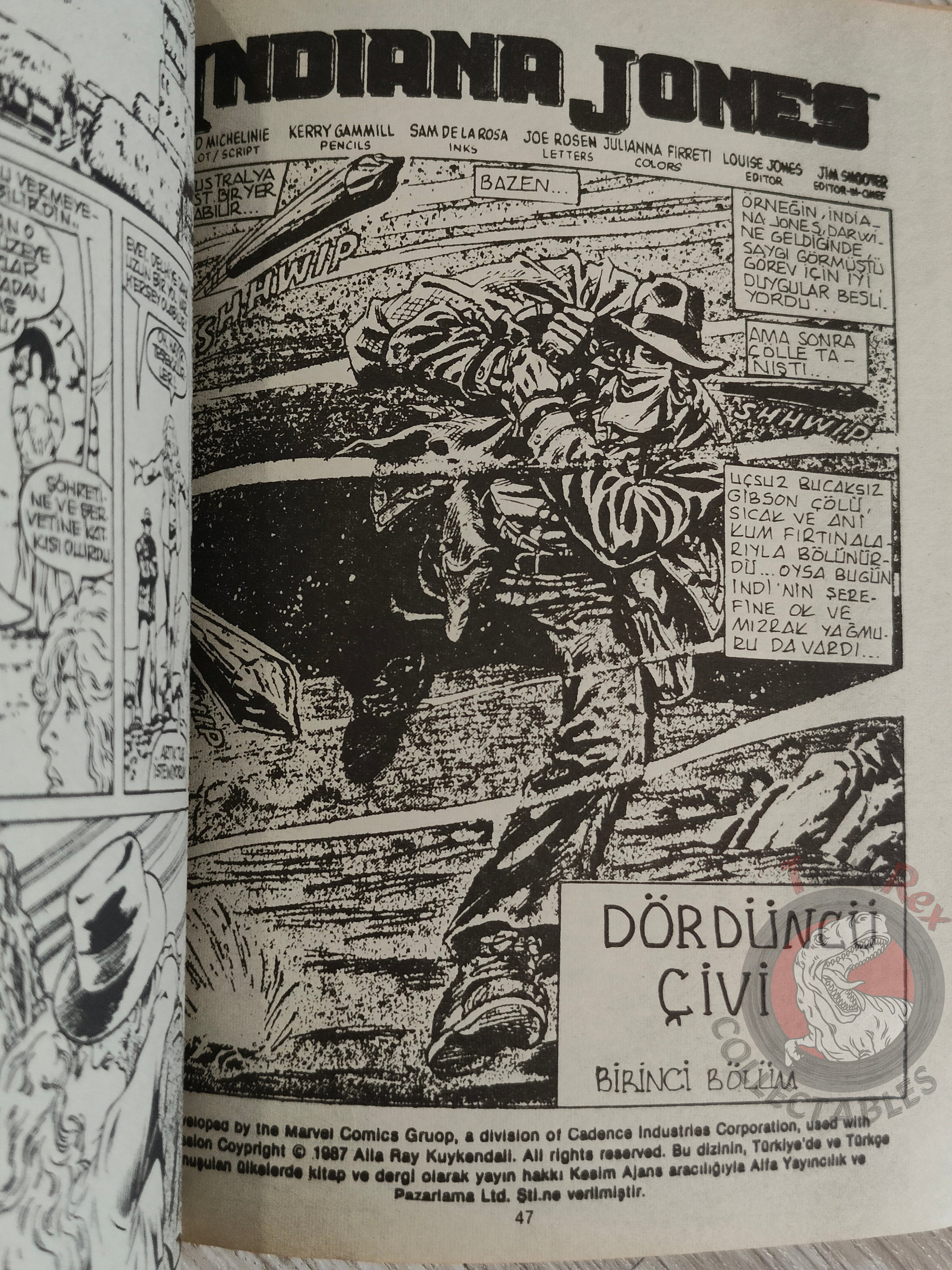 Red Sonja #9 1987 Turkish Comic Turkey Cover #8 - #9 Indiana Jones #11