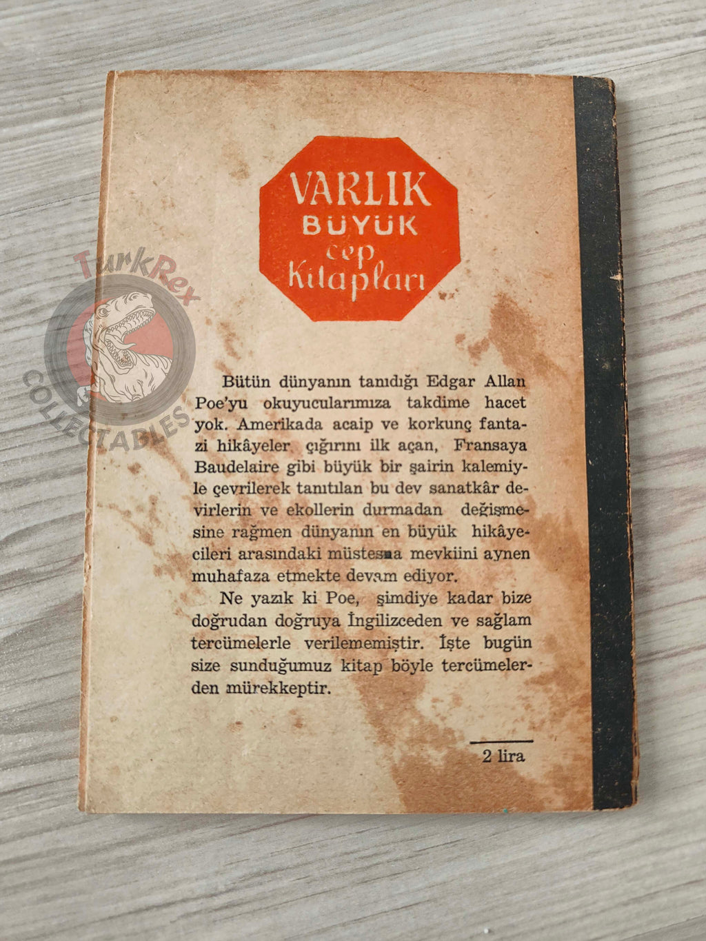 Edgar Allan Poe – The Murders in the Rue Morgue 1962 Turkish Book Turkey