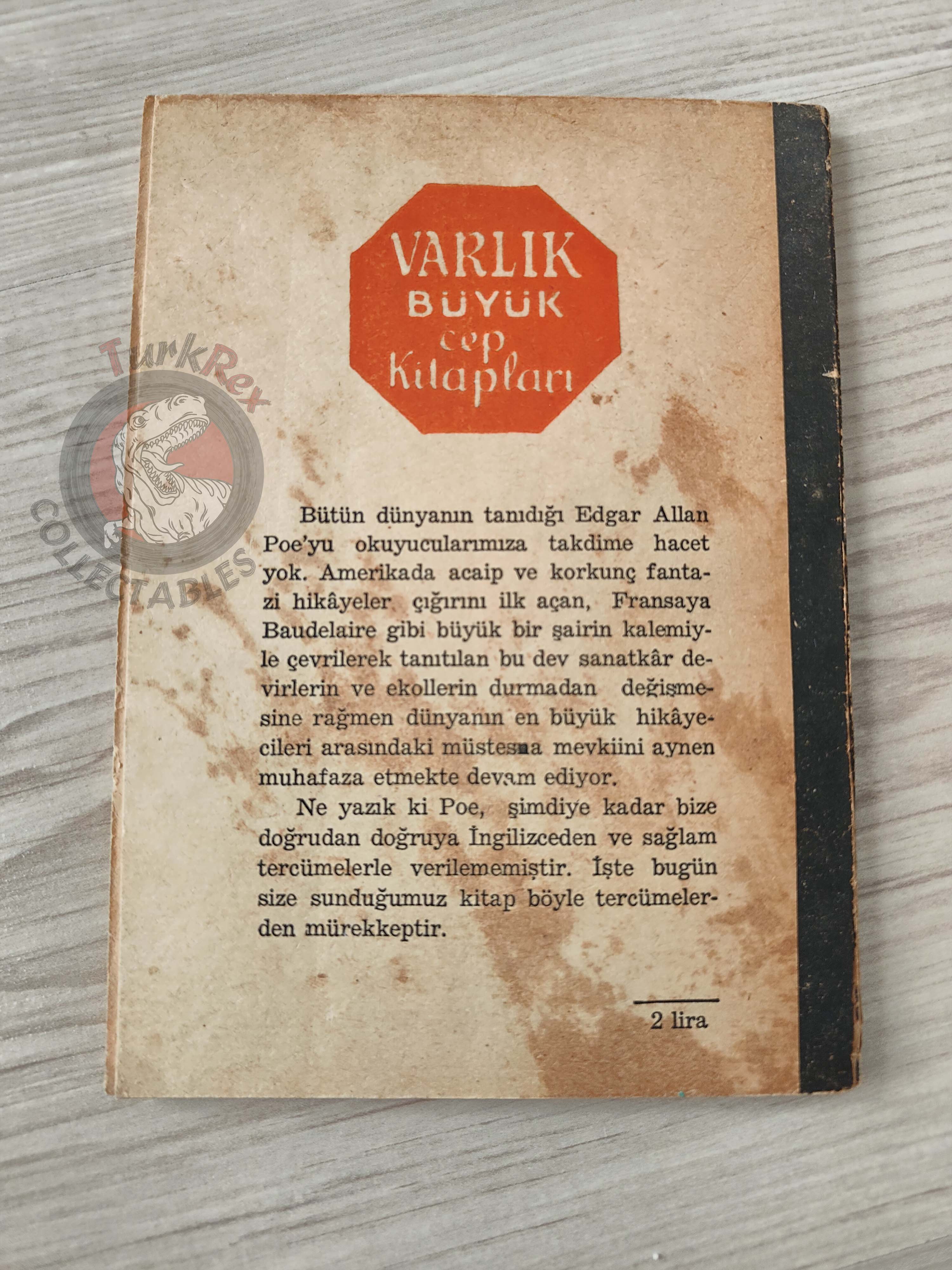 Edgar Allan Poe – The Murders in the Rue Morgue 1962 Turkish Book Turkey