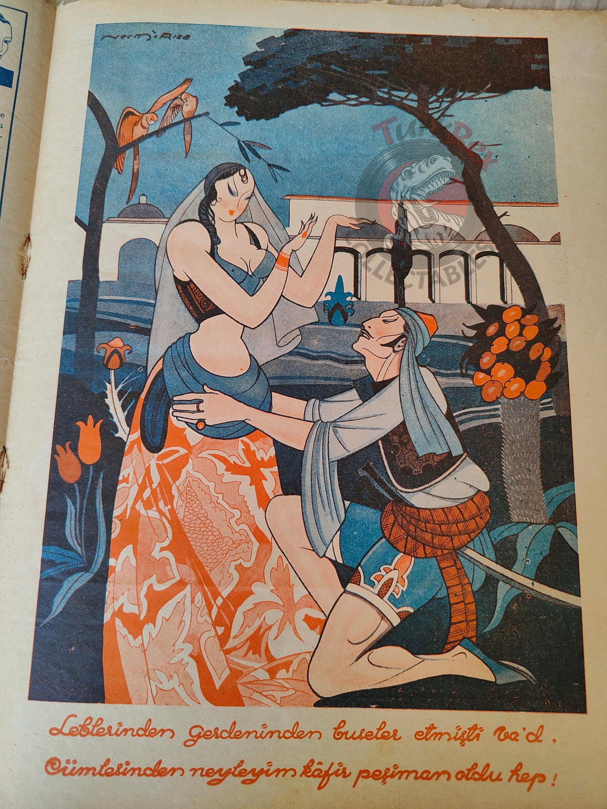 Akbaba 1938 Humor Magazine Turkish Turkey Who Will Devour Whom? WW2 era Philco Spain