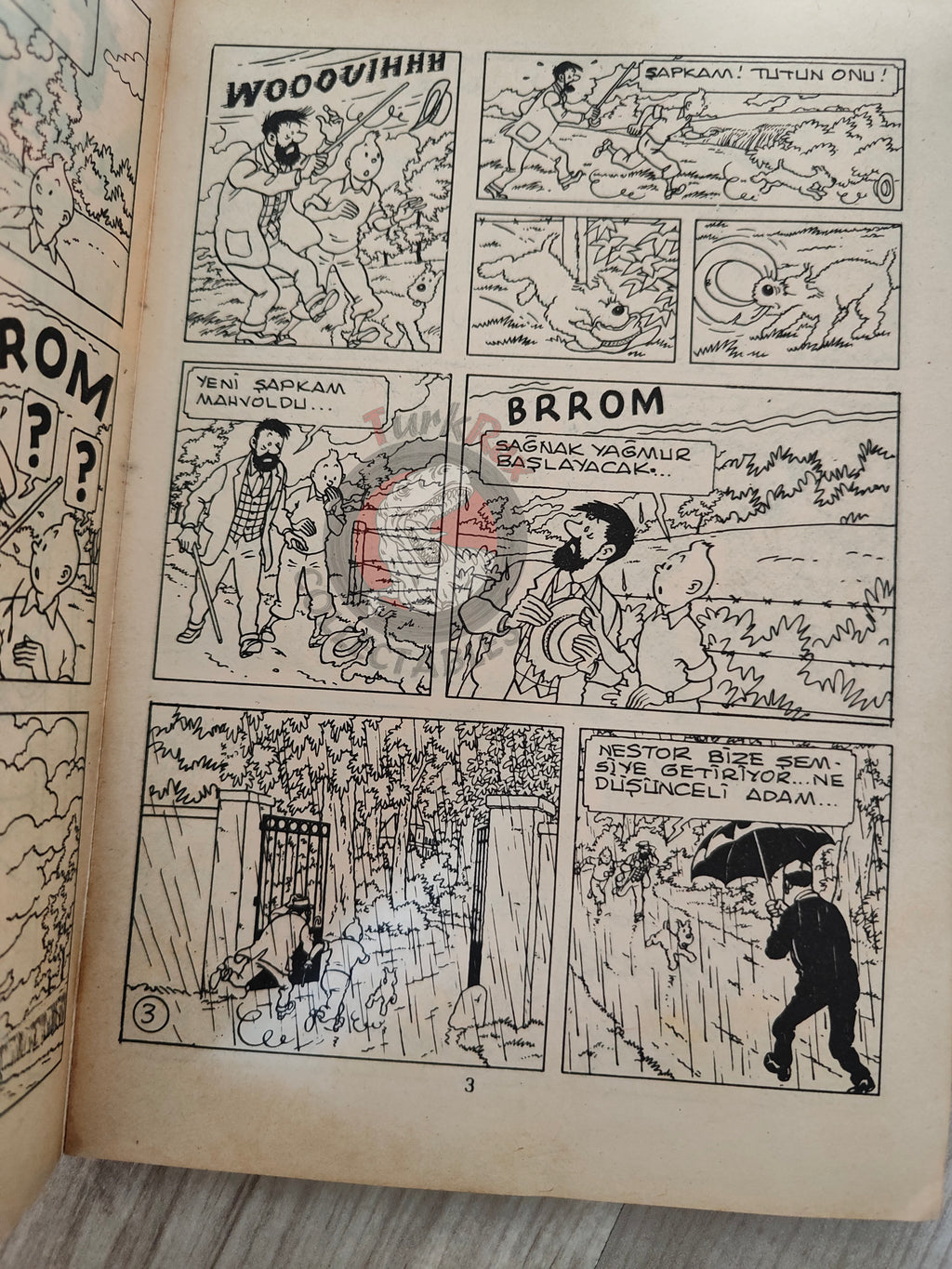Tintin – The Calculus Affair early 1980s Turkish Edition Comic Turkey