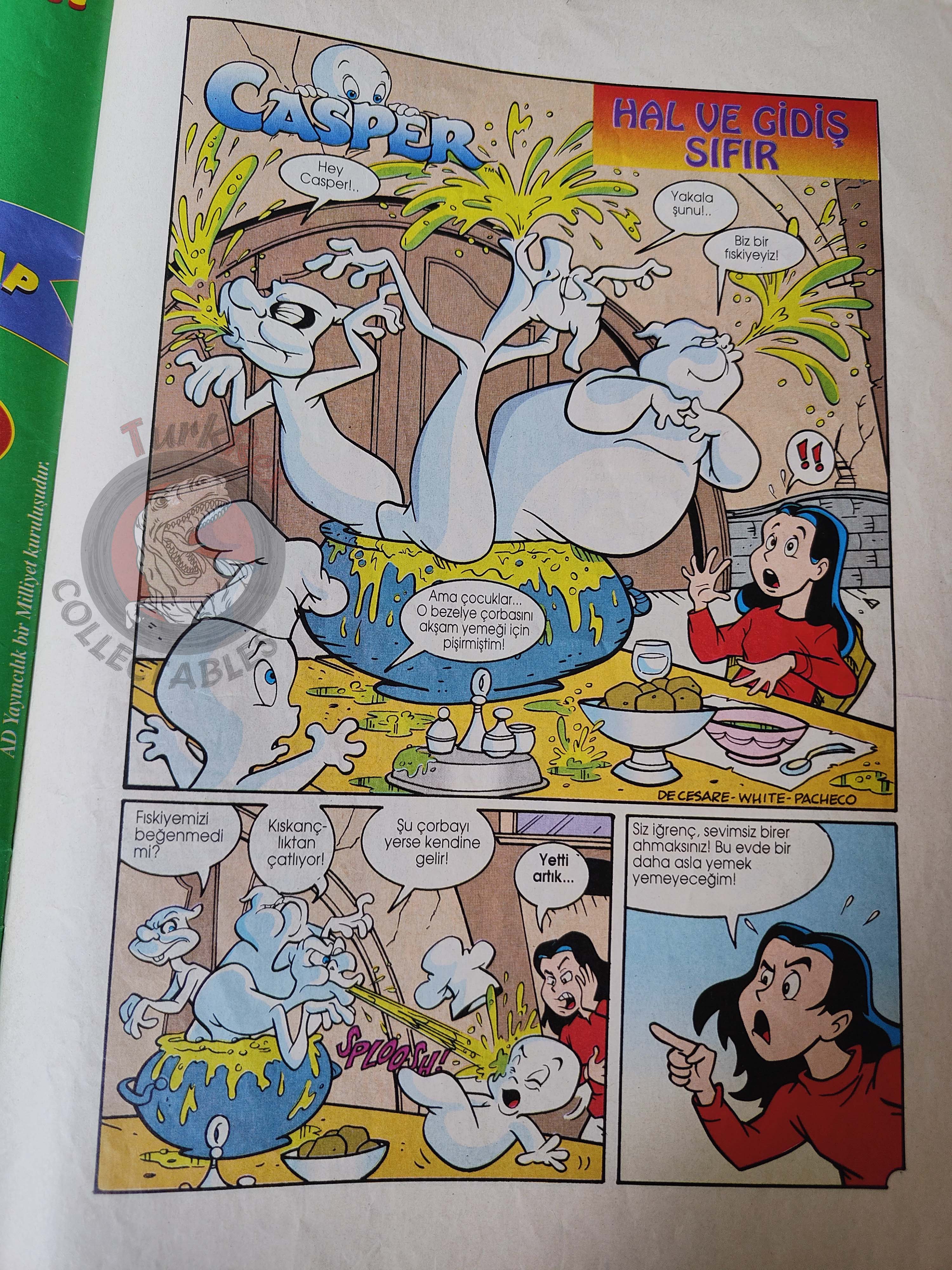 Casper the Friendly Ghost Magazine – Issue #2 1995 Turkish Comic Turkey