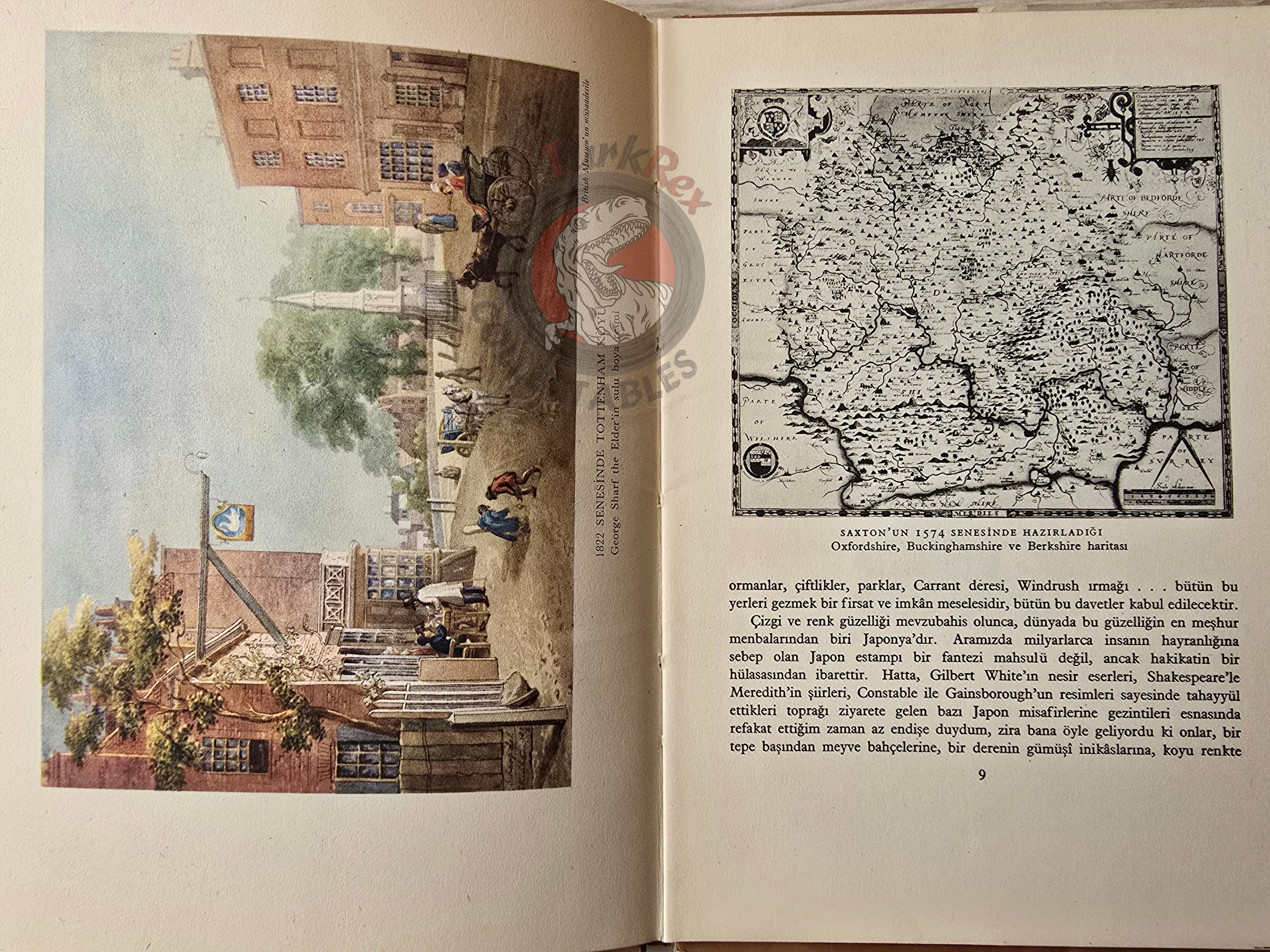 Edmund Blunden – English Villages 1940s HC / DJ Turkish Book Turkey WW2 era Propaganda