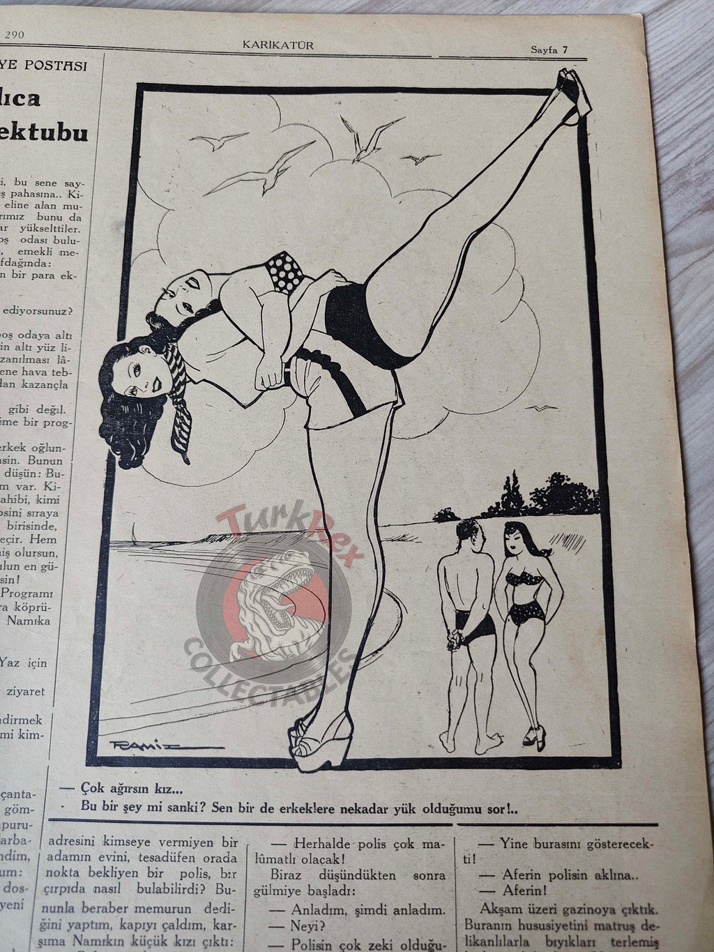Karikatür 1941 Humor Magazine Turkish Turkey Germany Russia WW2 era Litvinov Syria France