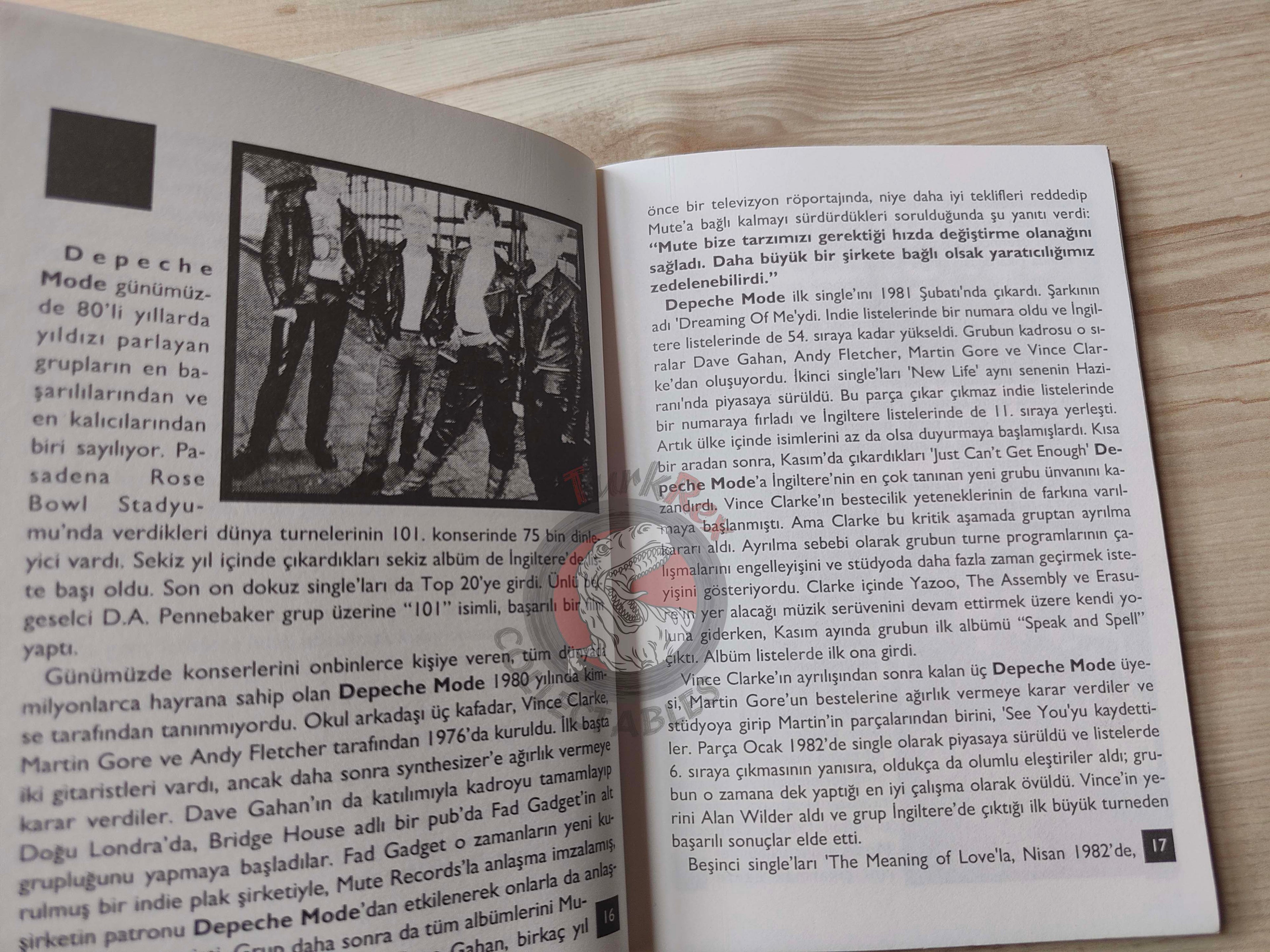 Depeche Mode Biography Book 1995 1st by Turkish Writer Book Turkey