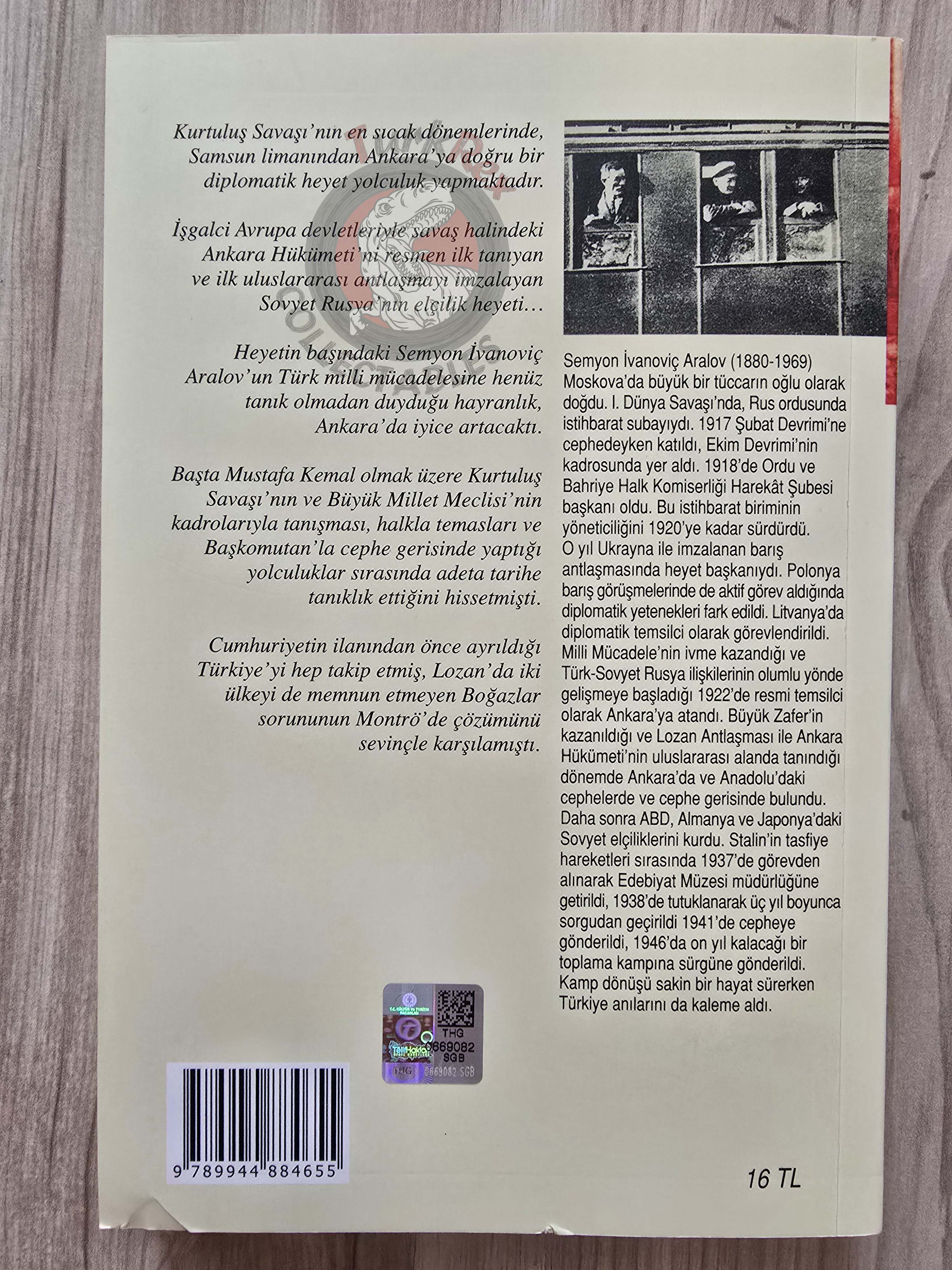 Semyon İvanoviç Aralov – Memoirs of a Soviet Diplomat in Turkey 2020 Turkish Book Turkey