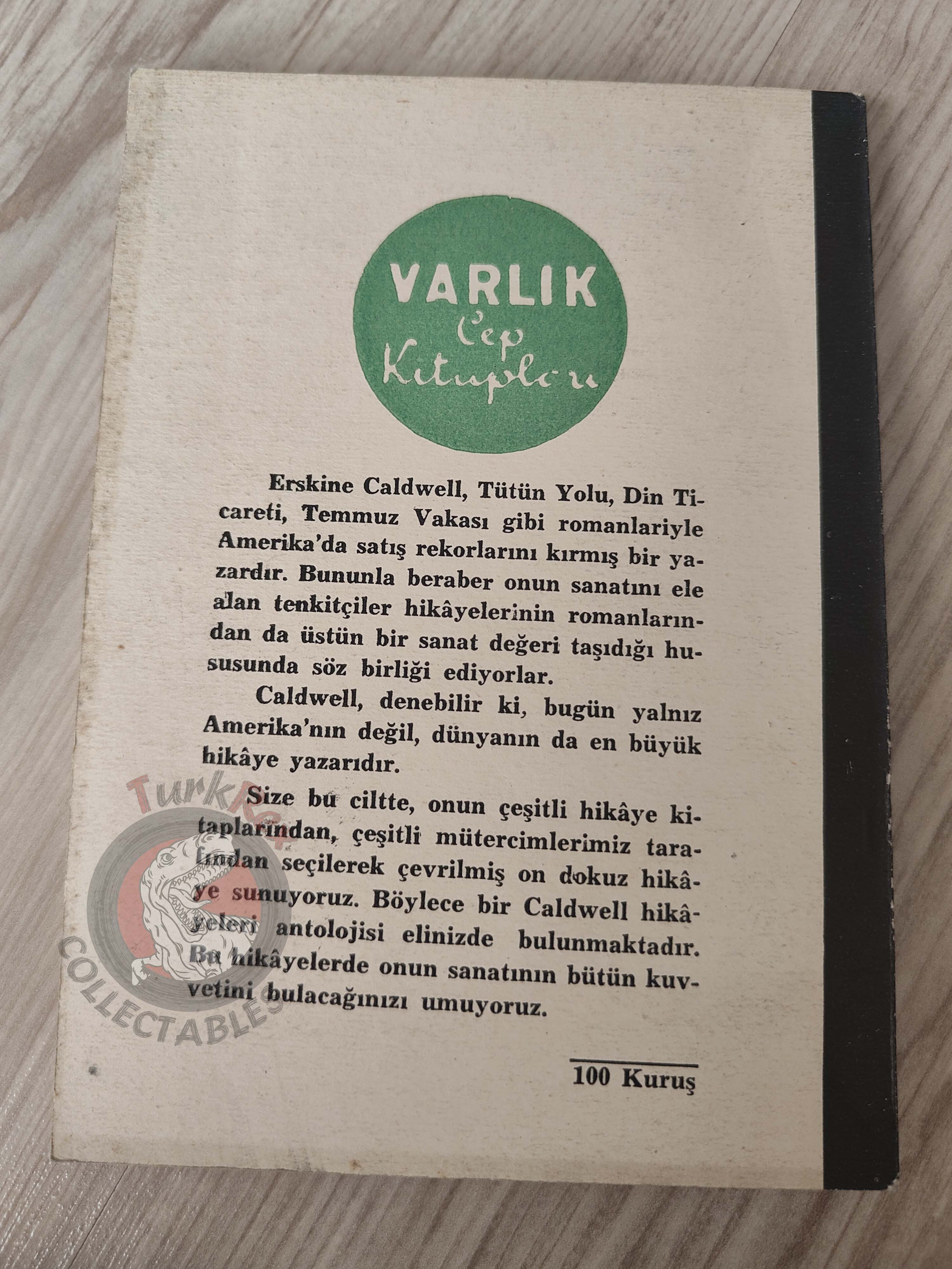 Erskine Caldwell – American Earth 1953 1st Turkish Book Turkey