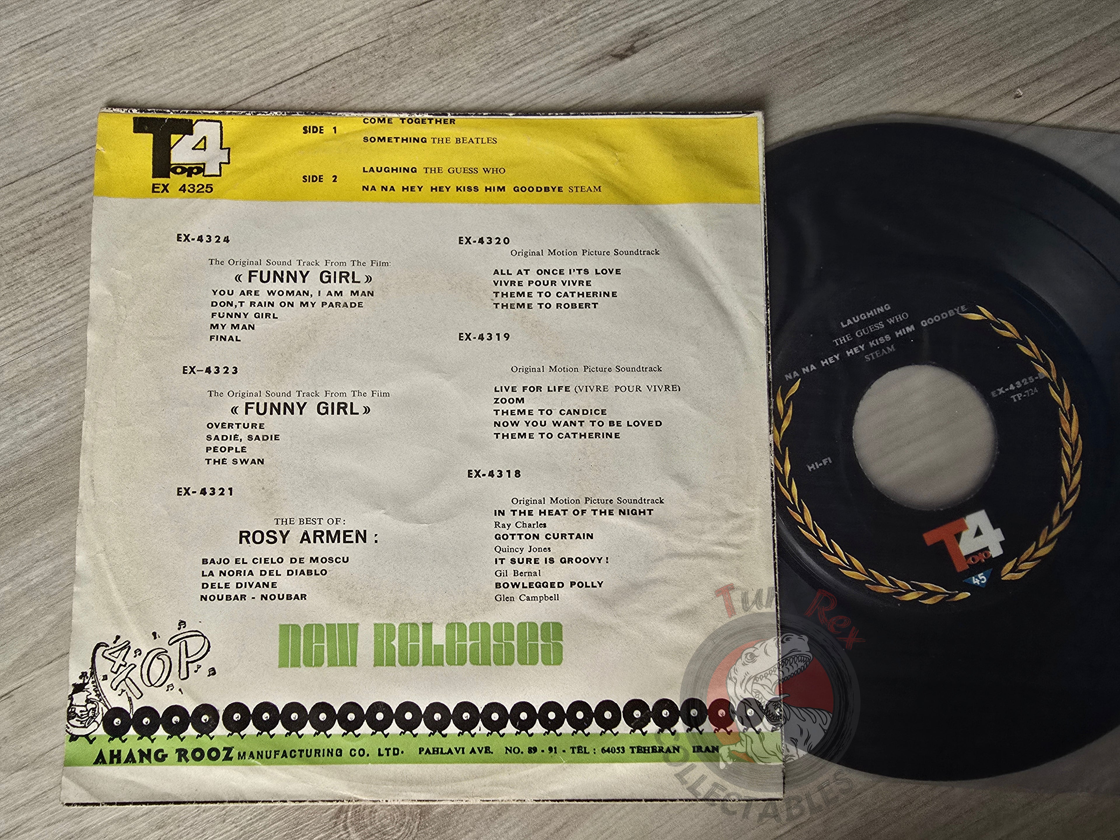 The Beatles / The Guess Who / Steam  7" Iran Pressing Vinyl Iranian Edition