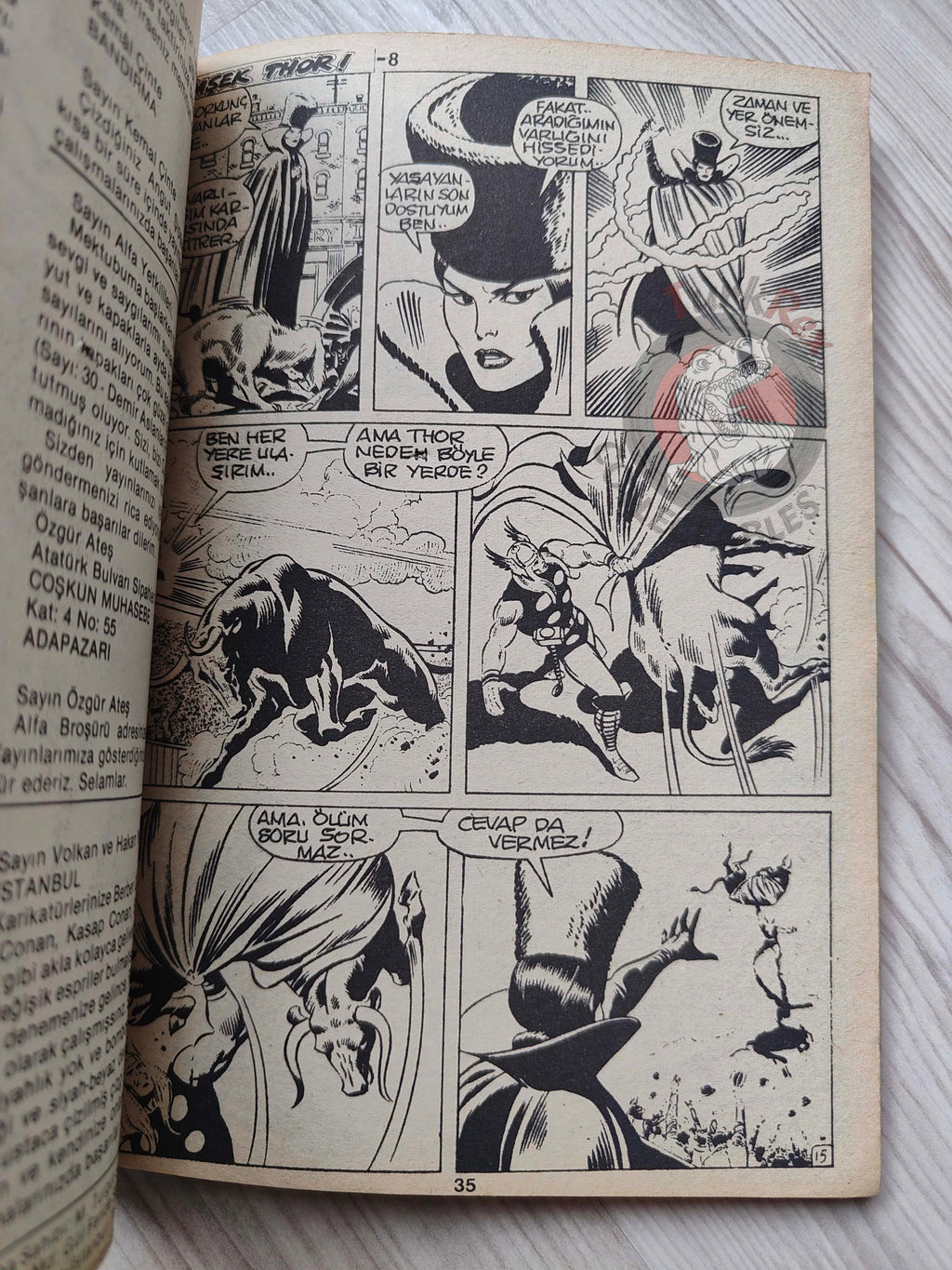 Thor #3 1985 Turkish Comic Turkey The Mighty Thor #188–192