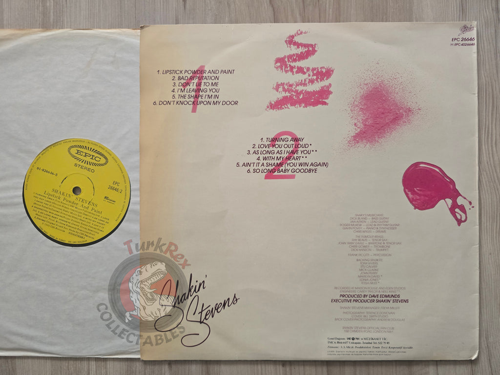 Shakin' Stevens – Lipstick Powder And Paint Turkish Pressing Vinyl Turkey Edition