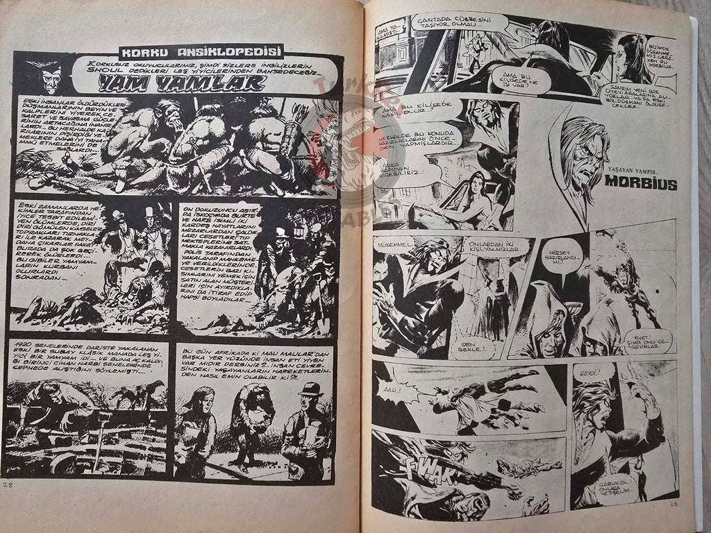 Vampirella #14 1977 Turkish Comic Turkey Warren Publishing cover #47 #50 Morbius Eerie