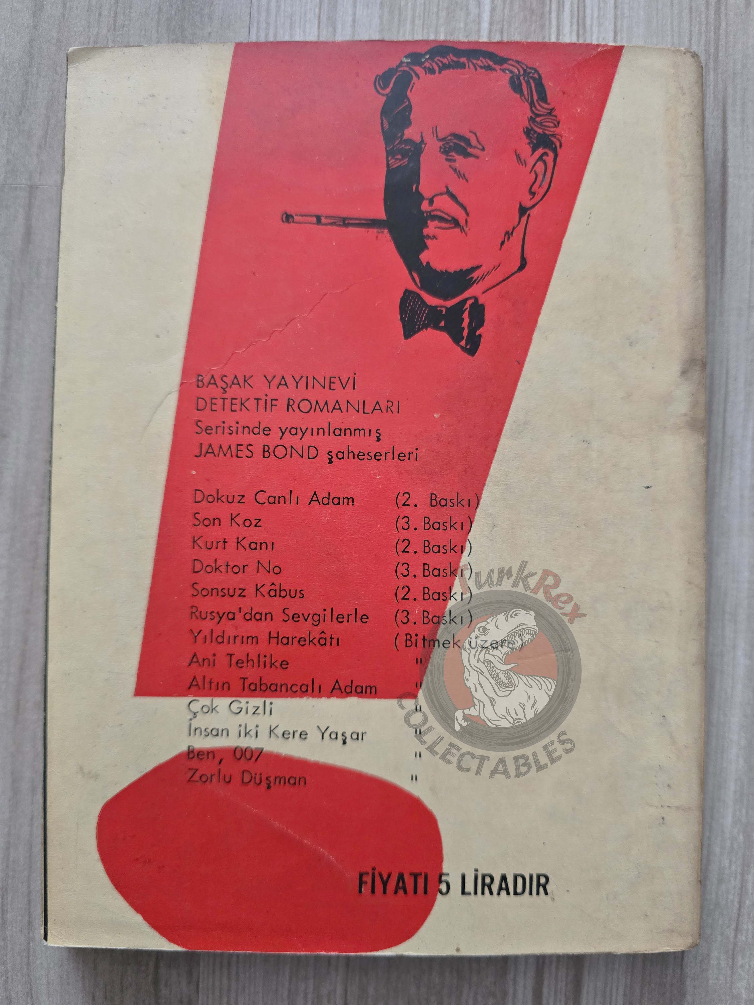 James Bond - The Property of a Lady 1966 1st Turkish Book Turkey Ian Fleming