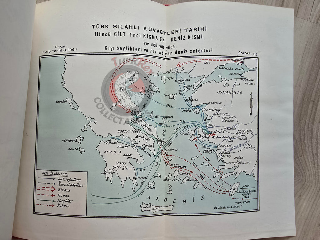 History of the Turkish Armed Forces: Maritime Section 1964 Turkish Book Military Ottoman Empire Maps