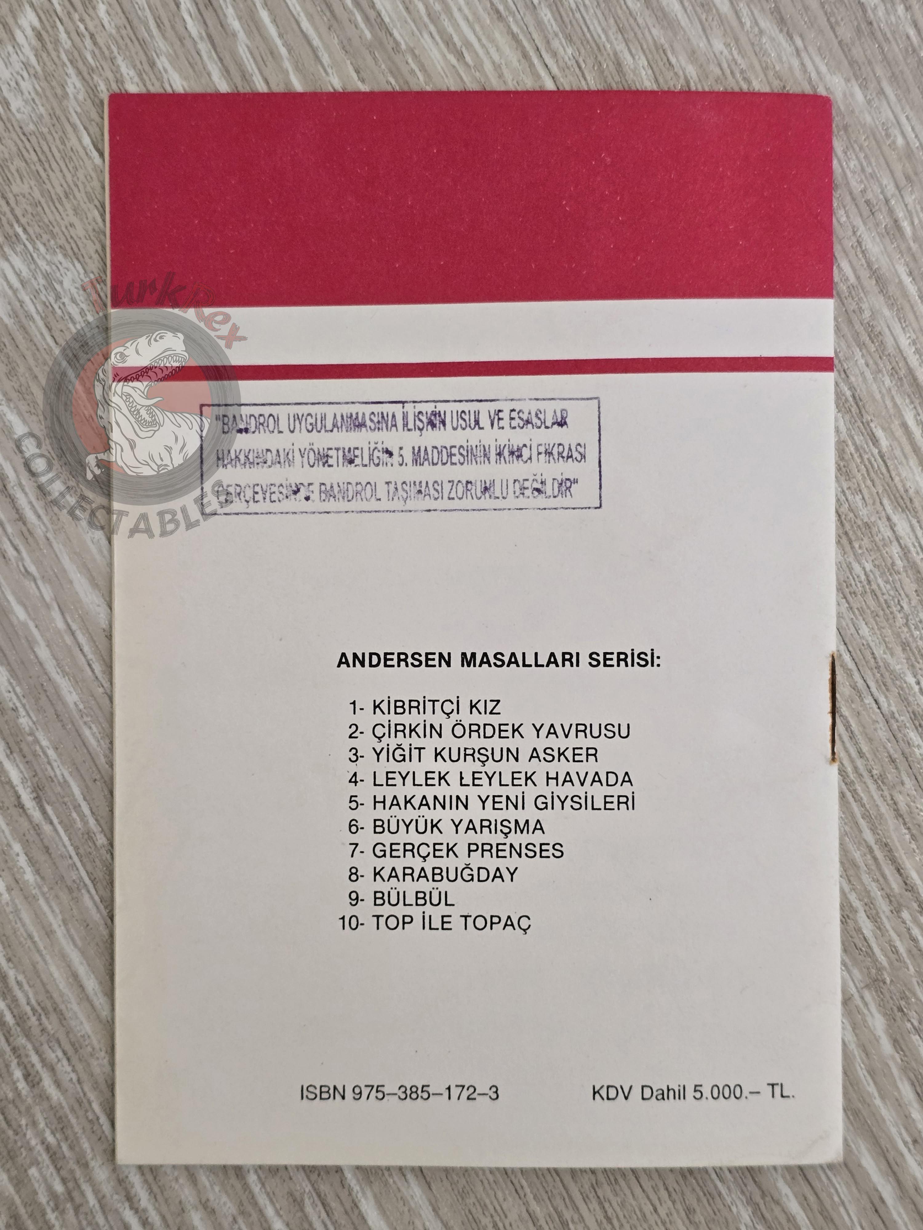 Hans Christian Andersen – The Top and Ball 1994 Turkish Book Turkey Illustrated