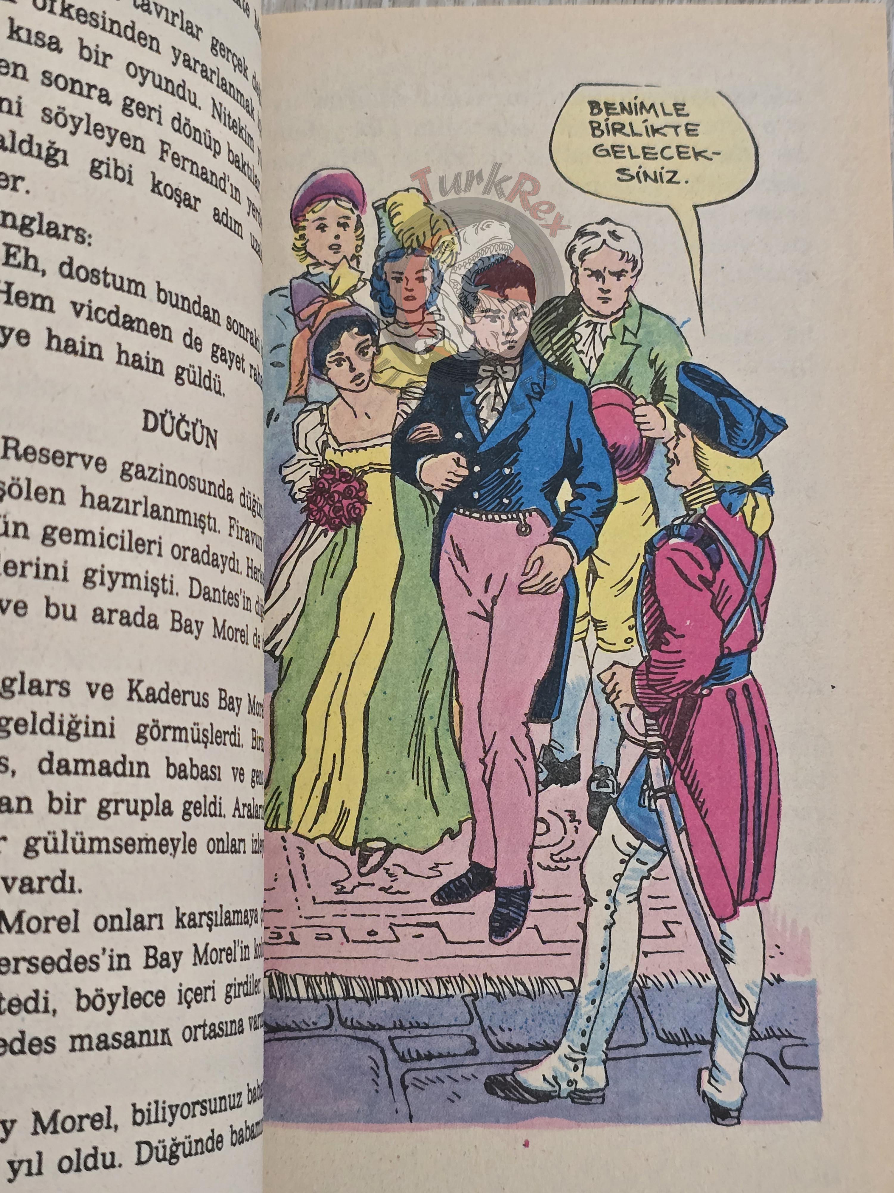 Alexandre Dumas – The Count of Monte Cristo 1980s Turkish Book Turkey Illustrated